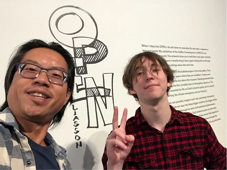 &lt;&lt;A day in the life&hellip;&gt;&gt;

Friends,

Just some photos of our life together. See you at our open house!

&bull;Wilson at MOCA Geffen for an art exhibit, &ldquo;OPEN&rdquo;, by Olafur Eliasson.

&bull;Mark working on budget during our w