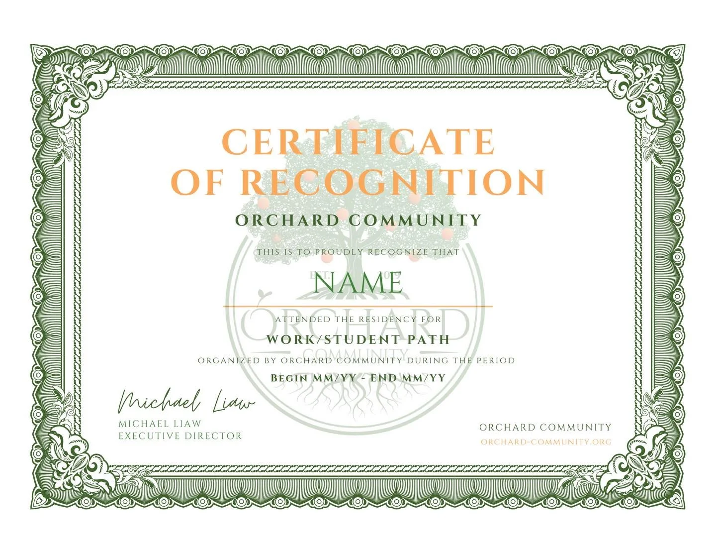 &lt;&lt;Goodbye blessings&gt;&gt;

We&rsquo;ve written before about our desire to bless our residents in their coming and going. We wanted you to know how else we want to help our residents remember and commemorate their journey with us. In addition 