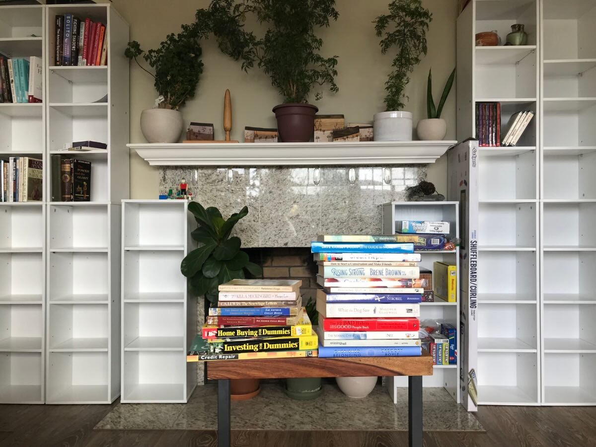 <<Library>>

We&rsquo;re slowly building a library in our den by browsing used book stores in LA and Orange counties. If you are interested in donating books (AND if you are ok with a &ldquo;no, thank you&rdquo;), please feel free to send