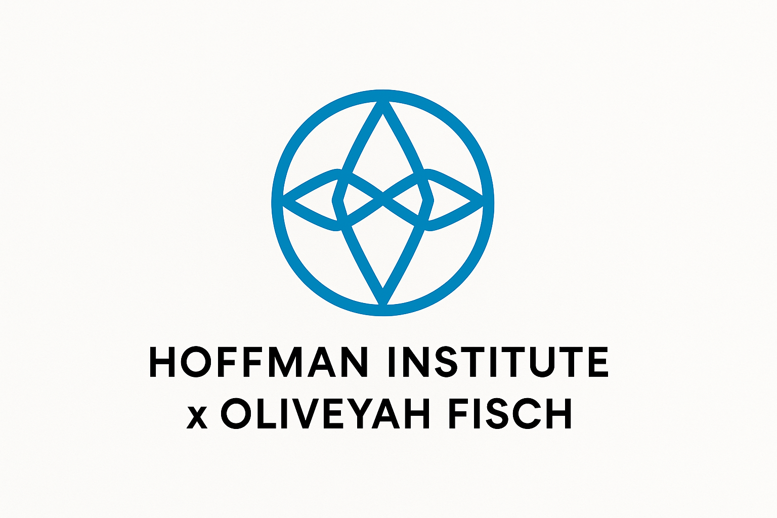 Logo of Hoffmann Institute in collaboration with Oliveyah Fisch, featuring a blue geometric circle design and the text underneath.