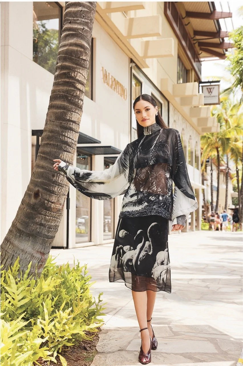  フルルックフェラガモ  ジュエリー：ハリー・ウィンストン。 