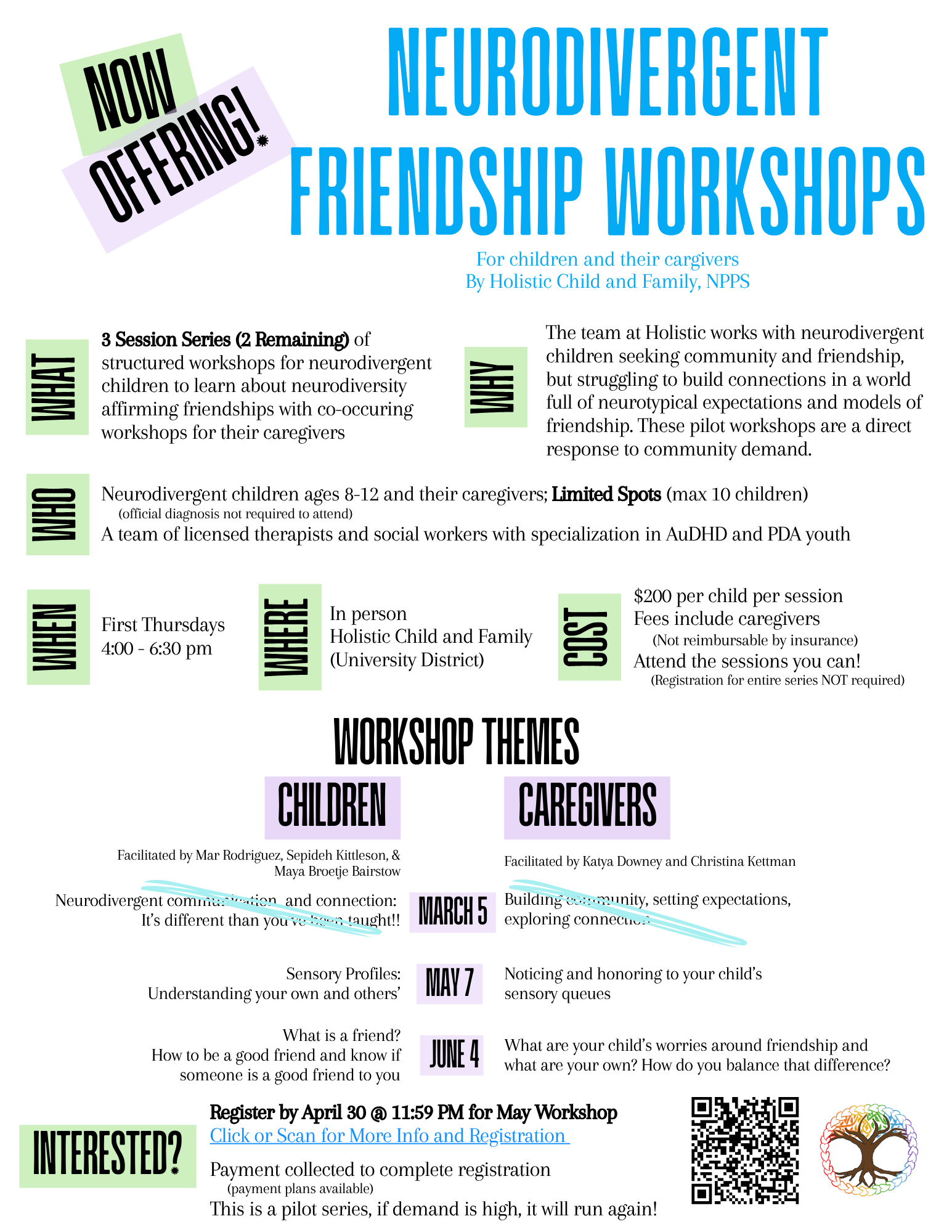Neurodivergent Friendship Workshops