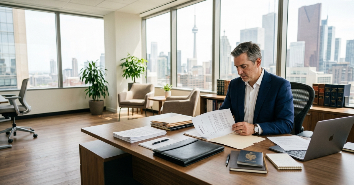 Ontario Lawyer Reviewing Estate Documents