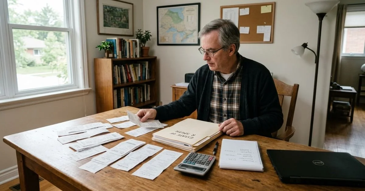 Executor Reviewing Expense Records