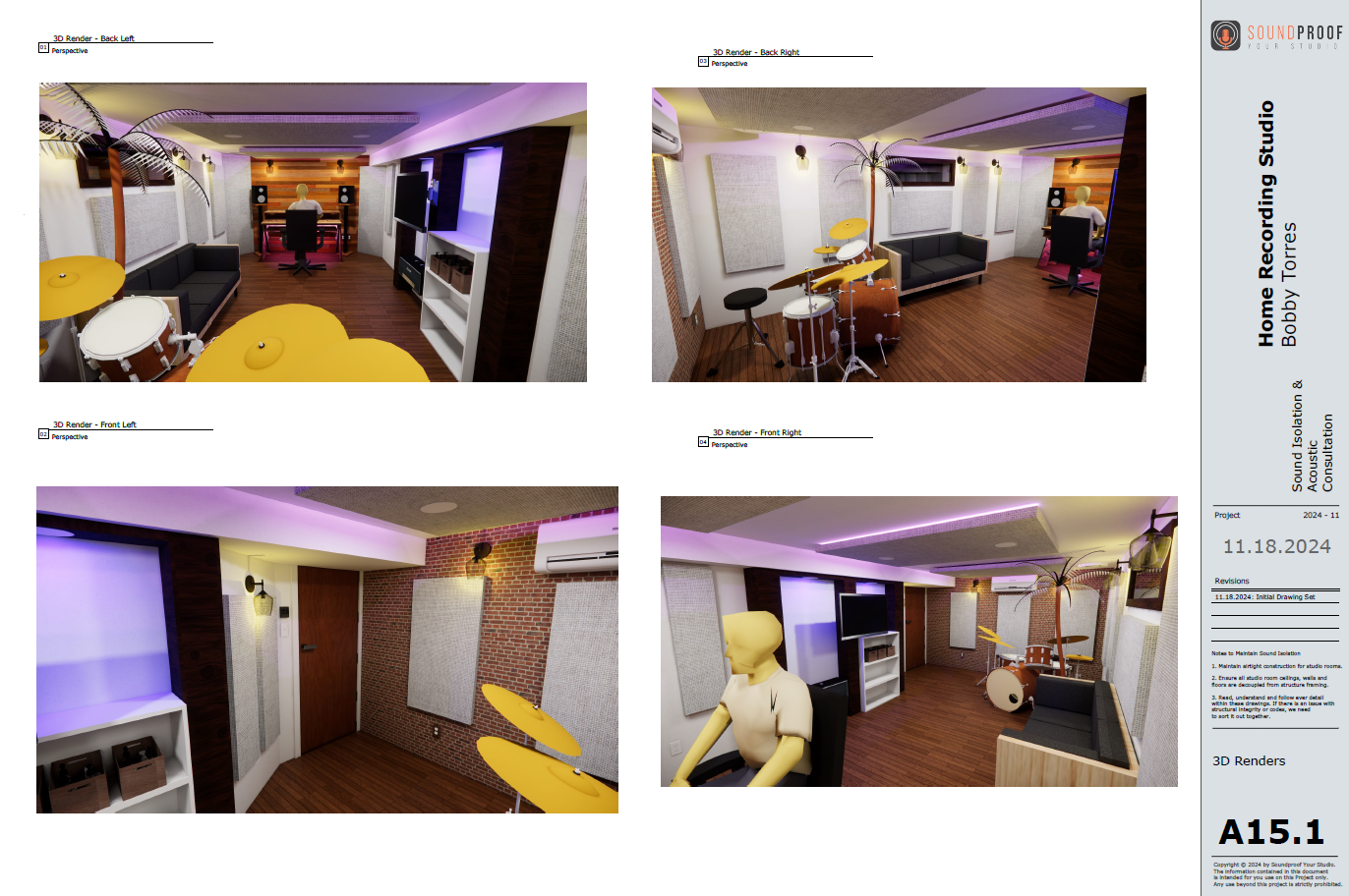 Currently Under Construction - Design by Soundproof Your Studio