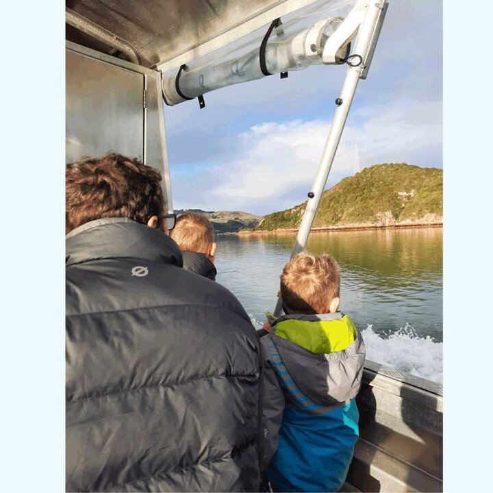 Thanks to Sarah who posted this great shot of the family enjoying a cruise on #dunedinharbour. &quot;After a fabulous weekend at the @nzscifest, we finished our trip off with a fantastic trip from Port Chalmers across to the sand flats at Portobello 