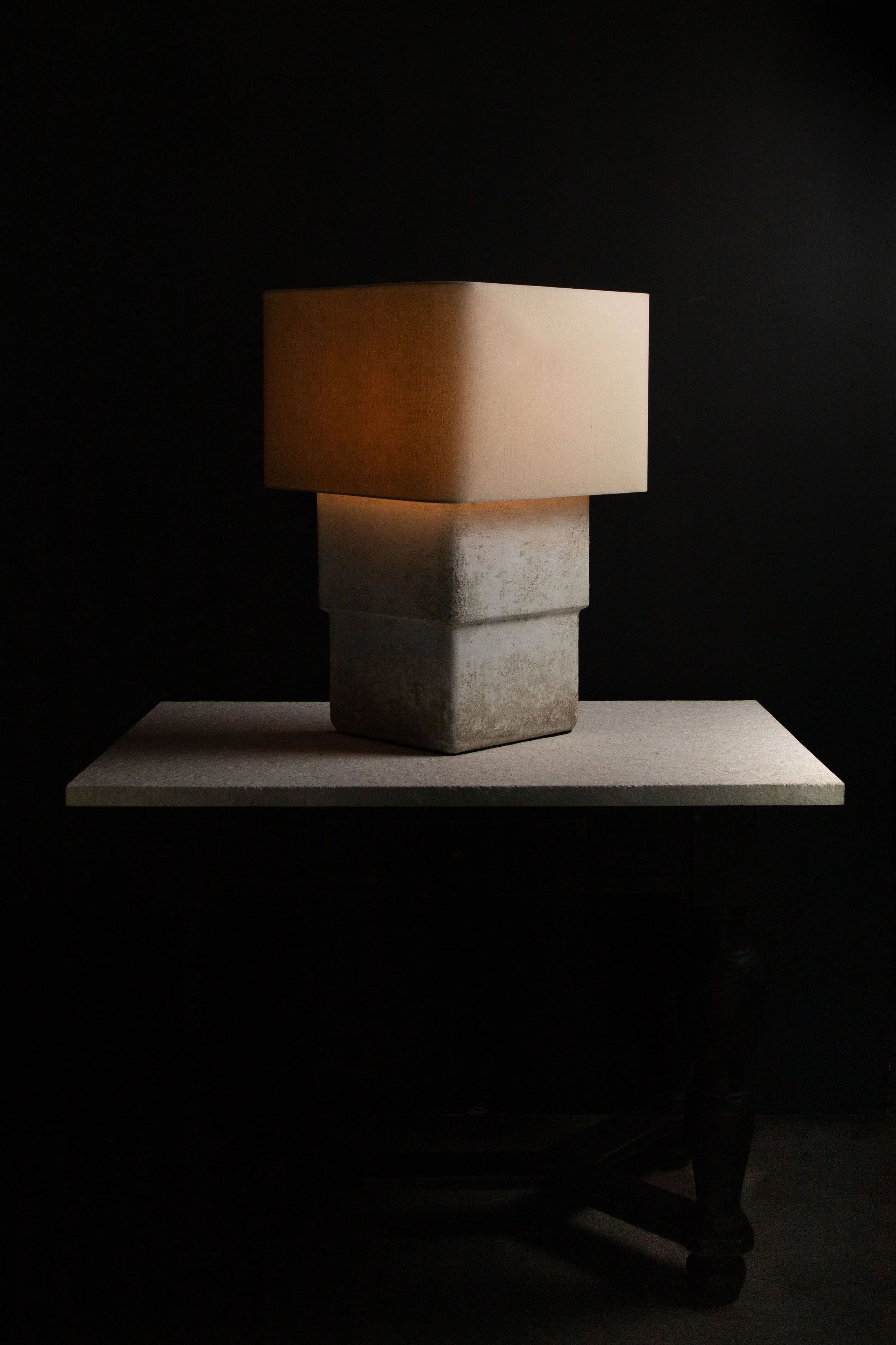Monumental Willy Guhl Triangle Table Lamp