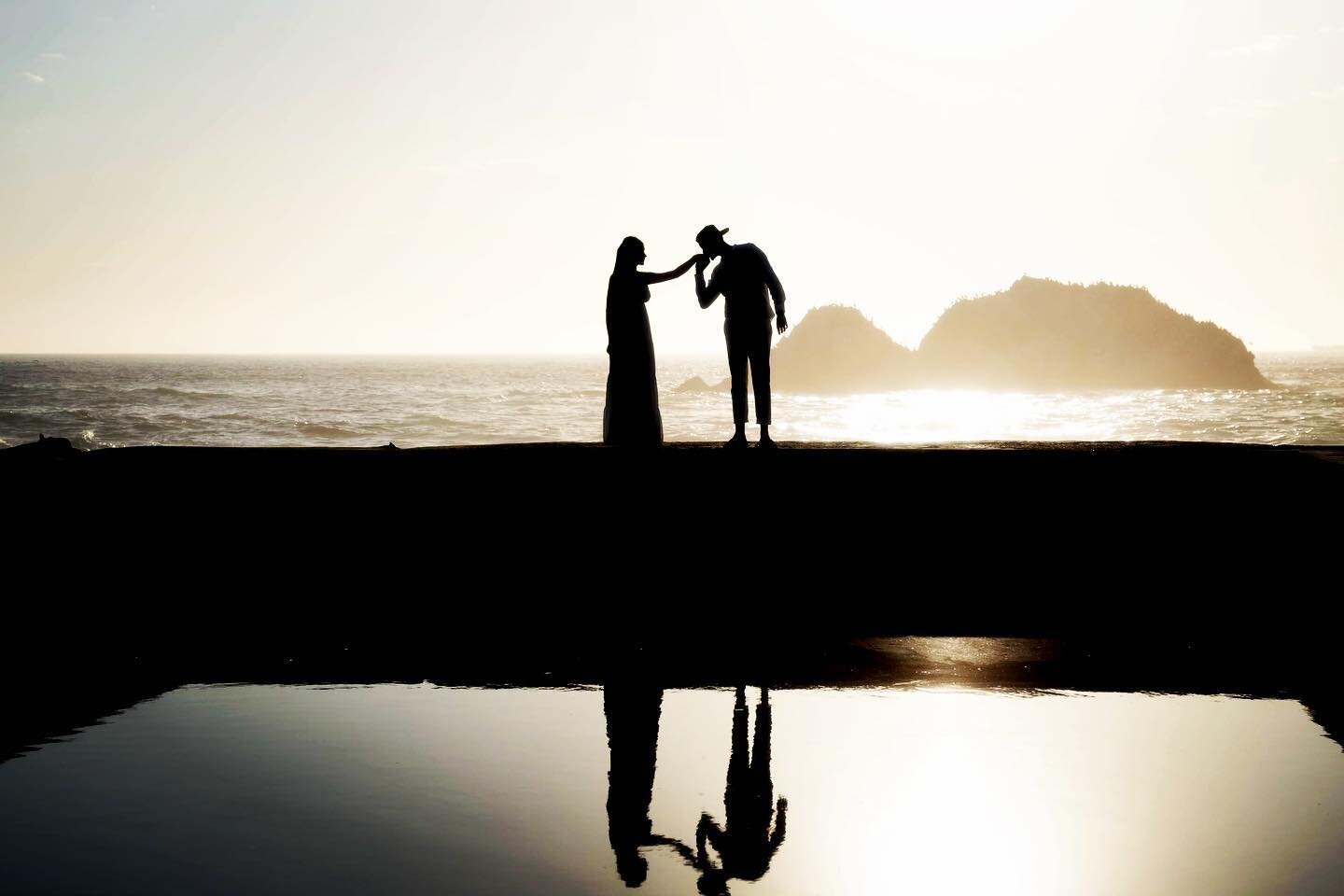 For maximum romance on your elopement day, we suggest a sunset wedding ceremony and some incredible #weddingphotography at the Sutro Baths Ruins in San Francisco!

Will went out with this lucky couple last night and you KNOW I love a good hand kissin