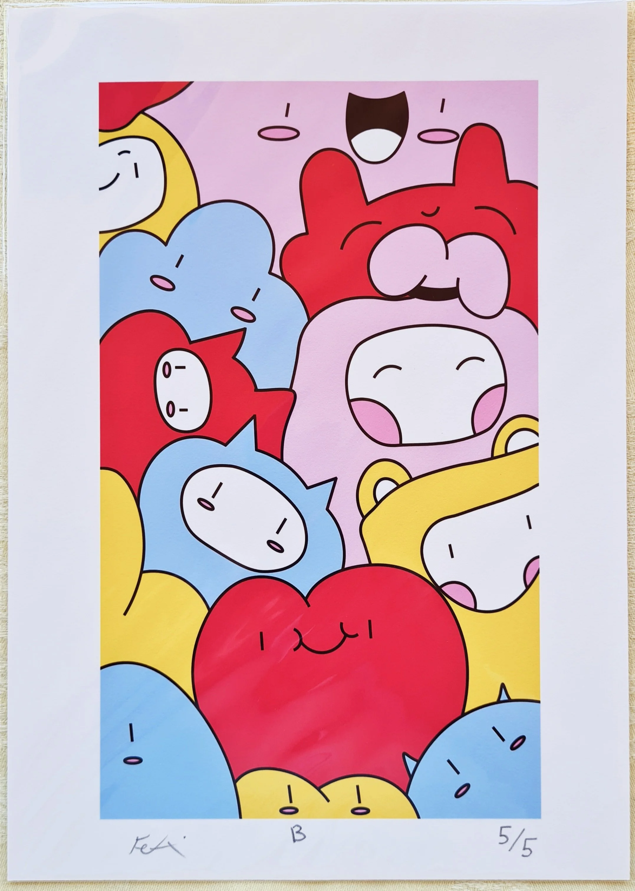 Cute character bunch up