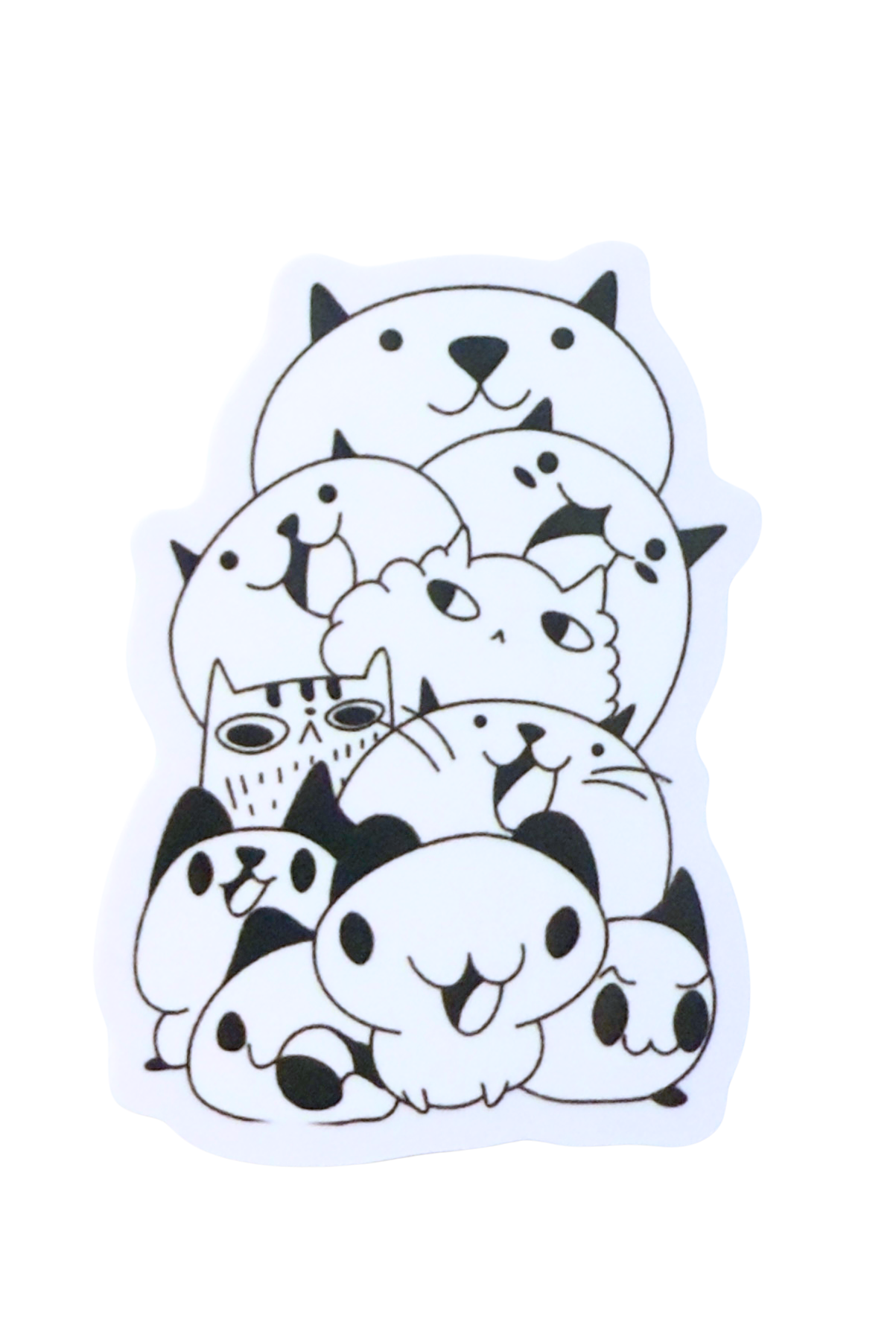 stacked cats sticker