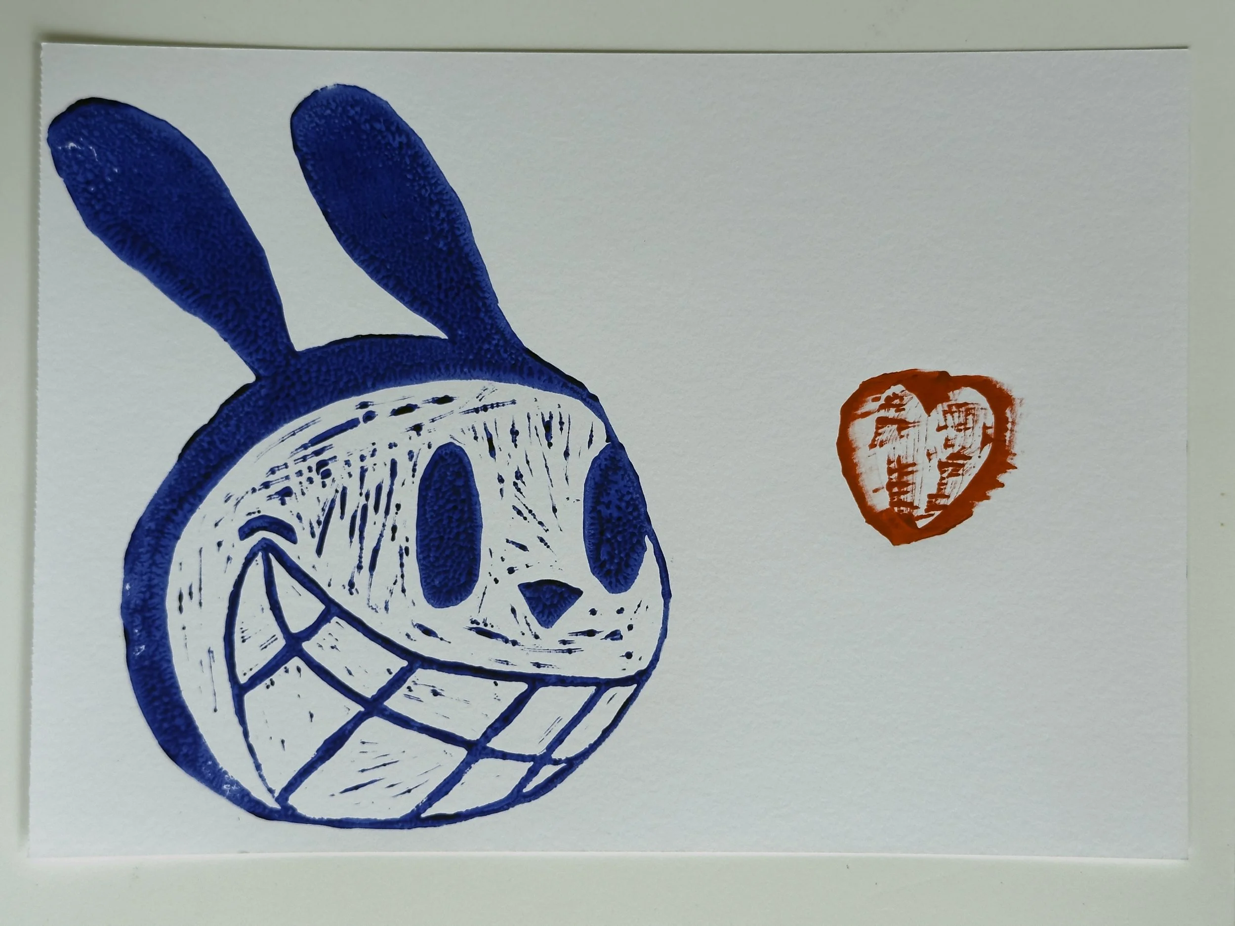 A4 blue bunny looking for love