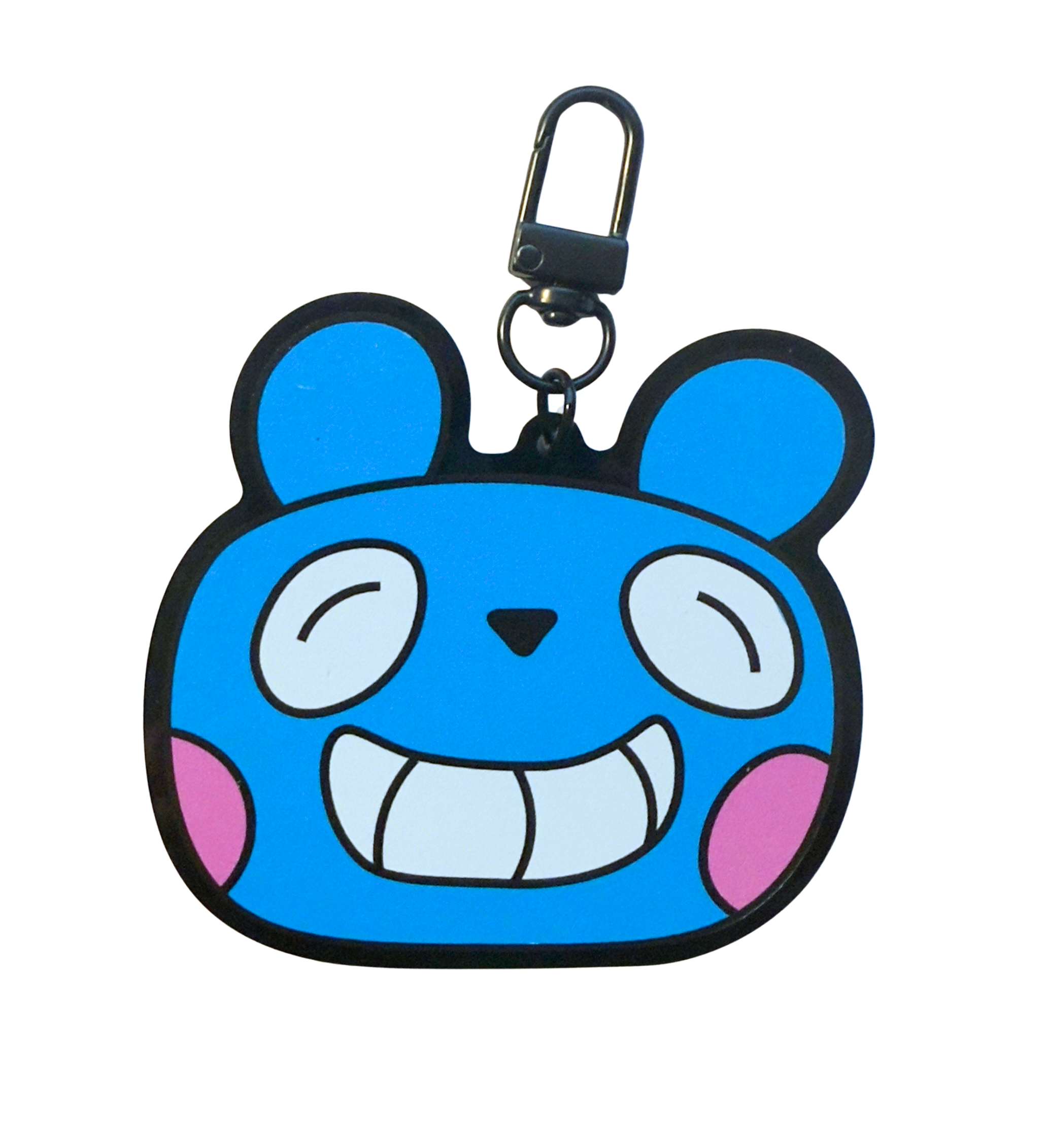 Smiling blue mouse Keychain