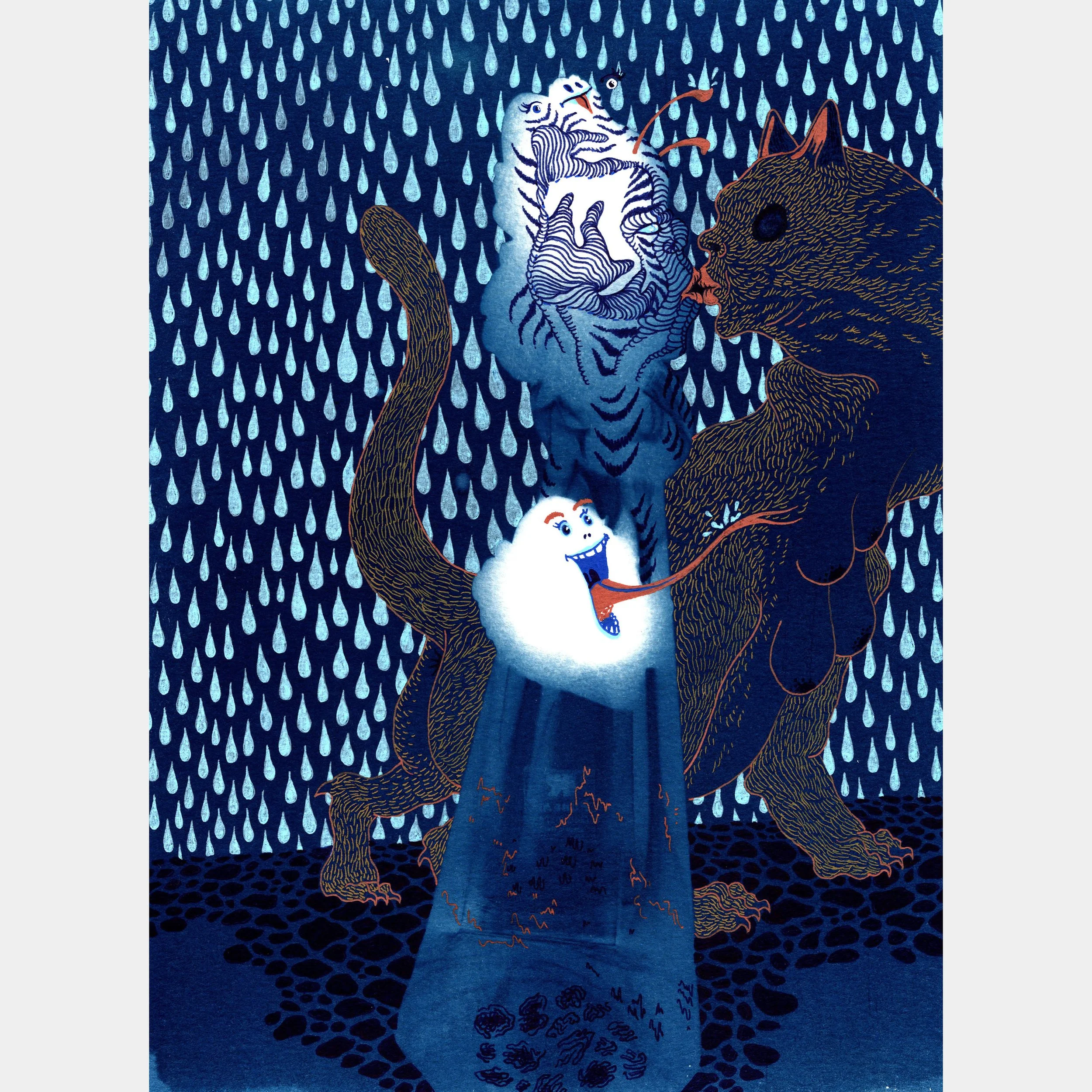 Collecting Raindrops - Original Art
