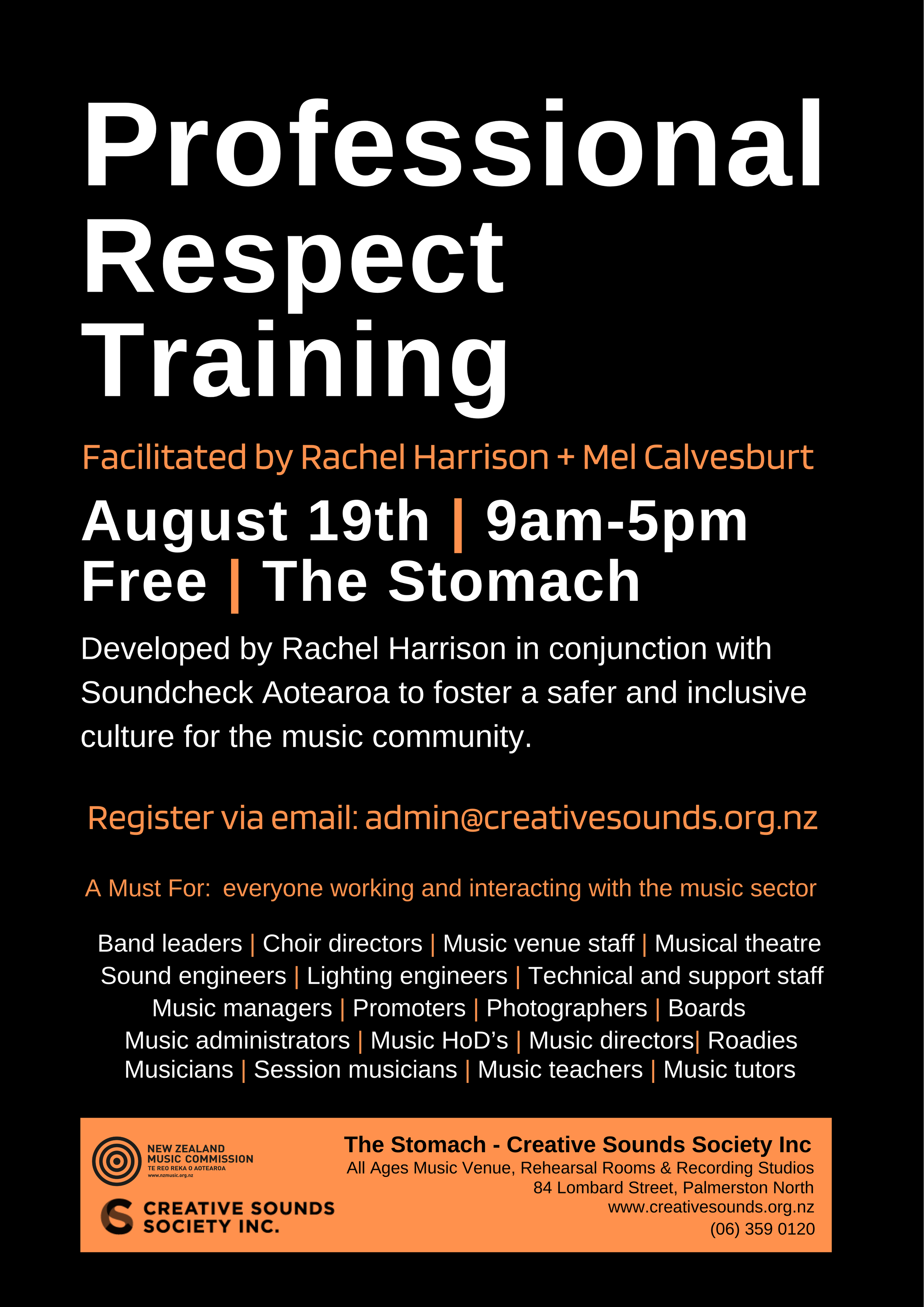 Repsect Training Partners Professional Respect Training — Creative Sounds