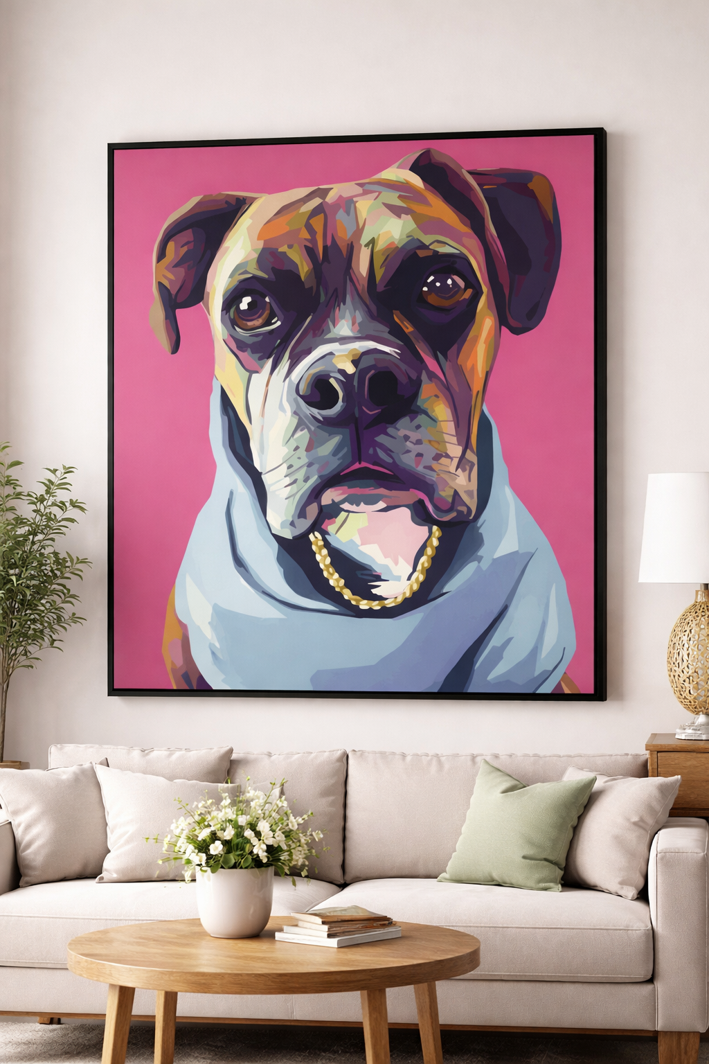 Vibrant Boxer portrait in modern style.png