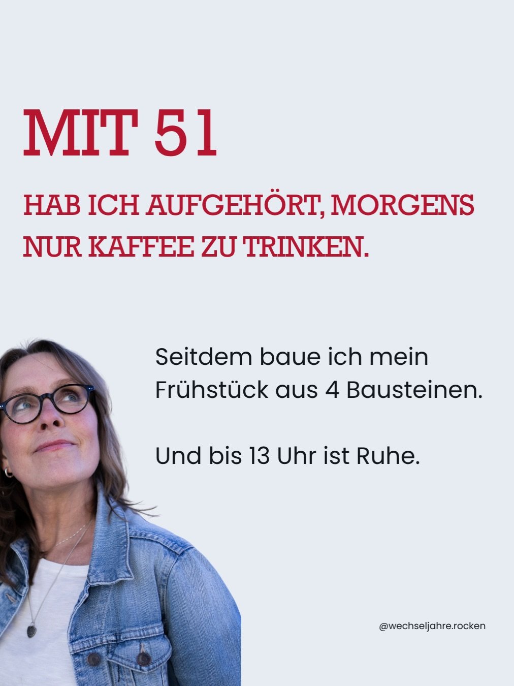 ☕ Kaffee ist kein Fr&uuml;hst&uuml;ck. 
Hab ich lange nicht glauben wollen.
 Ein Fr&uuml;hst&uuml;ck mit genug Eiwei&szlig; und Ballaststoffen ist f&uuml;r Frauen &Uuml;40 in den Wechseljahren einer der einfachsten ersten Schritte gegen Hei&szlig;hun