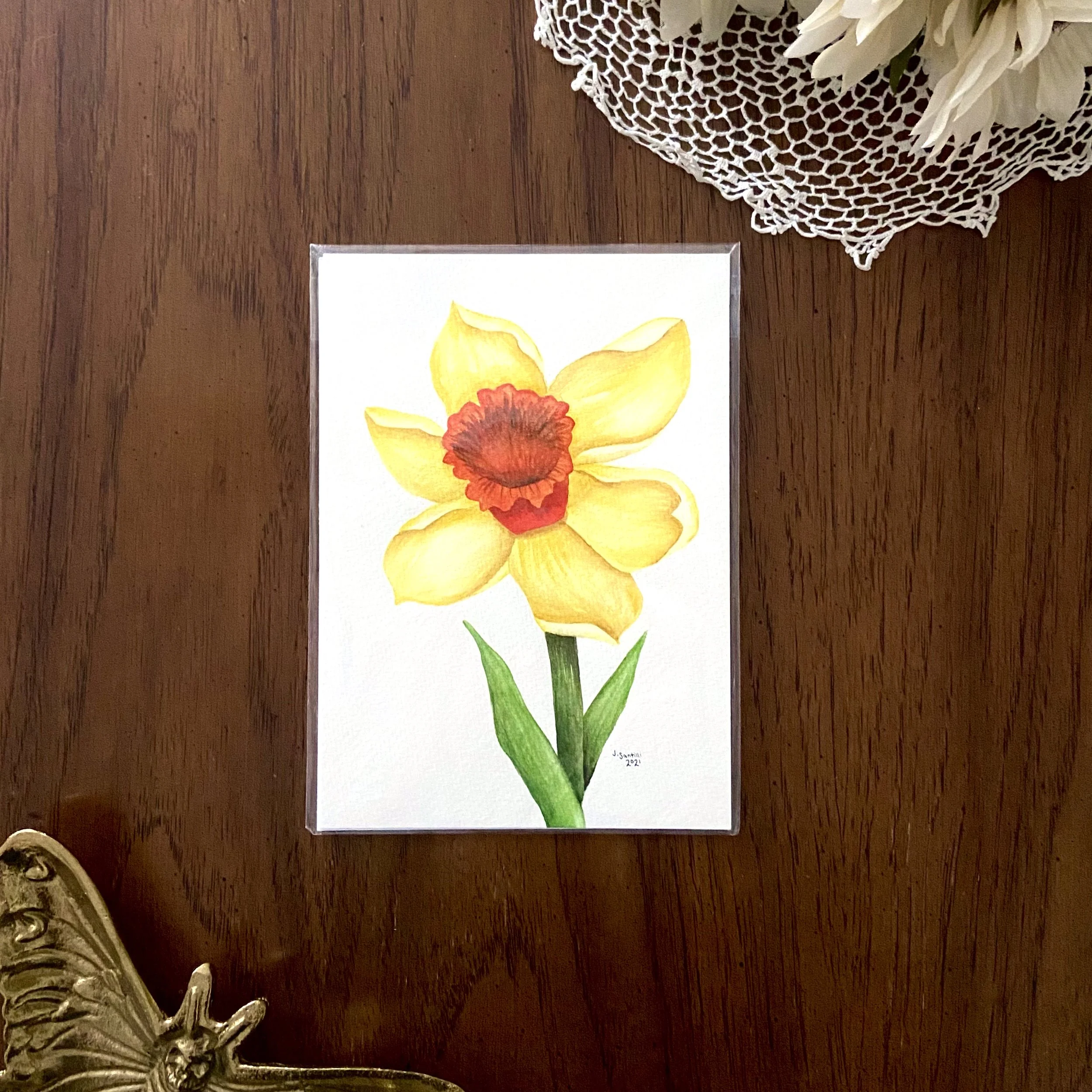 Original Watercolor - Daffodil One