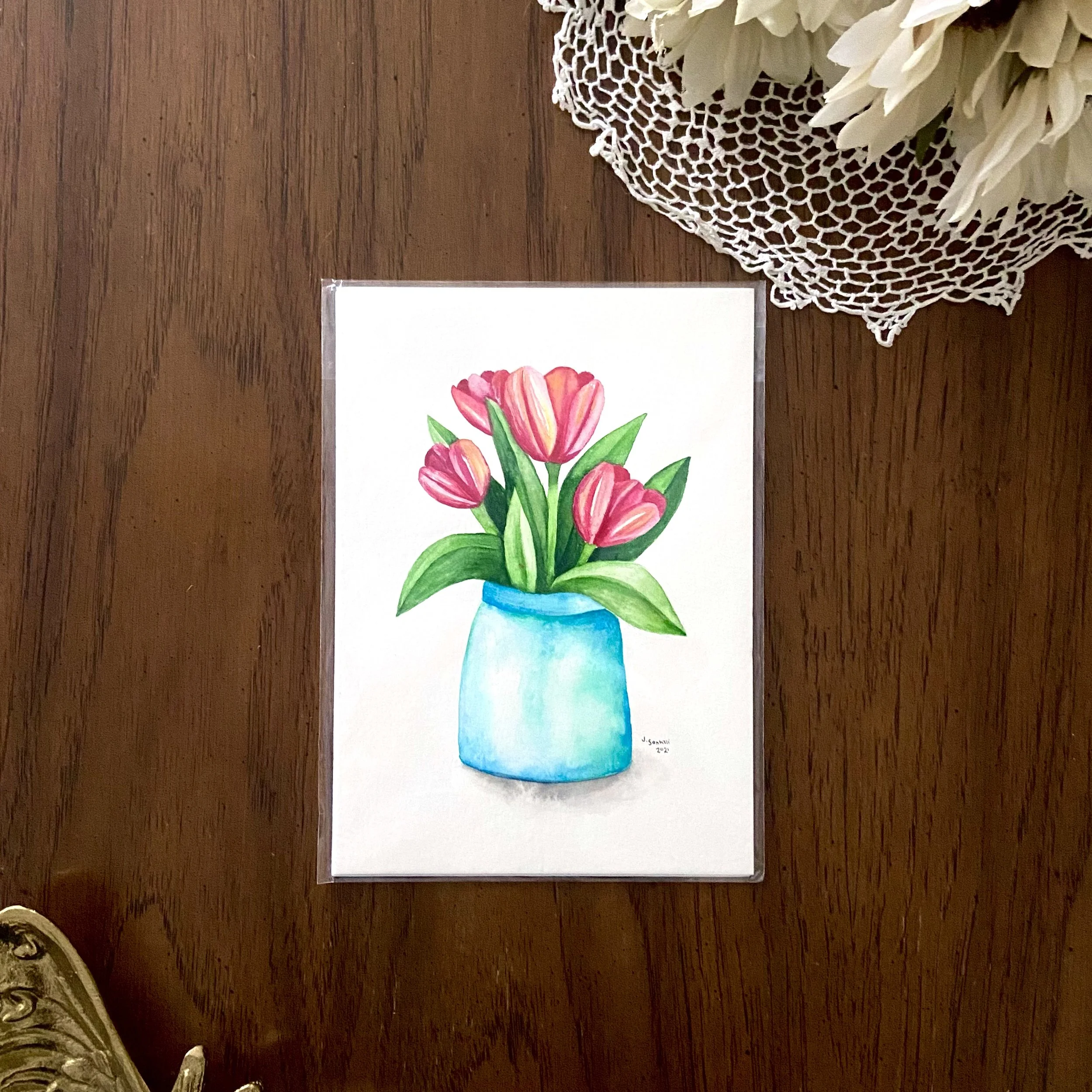 Original Watercolor - Tulips