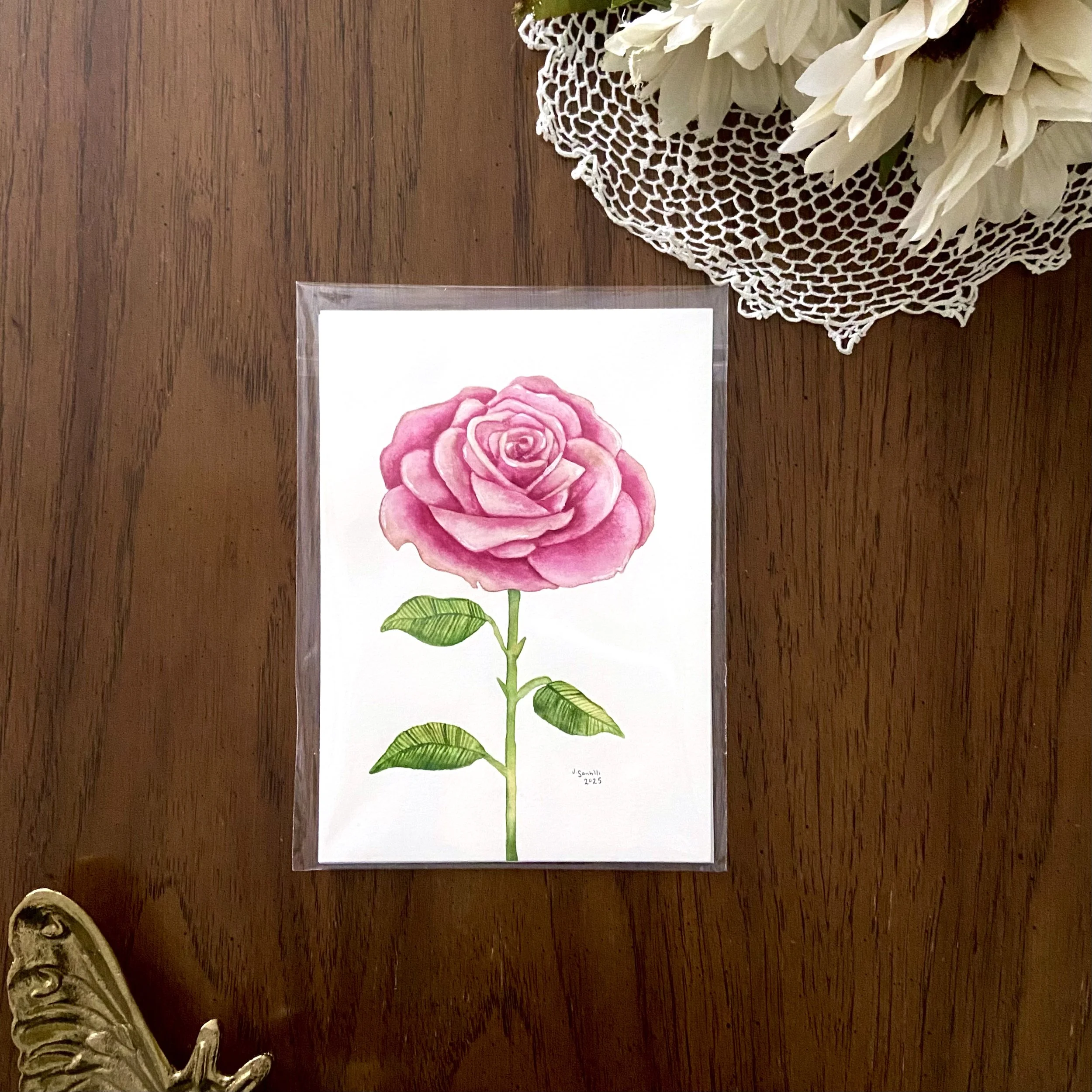 Original Watercolor - Rose