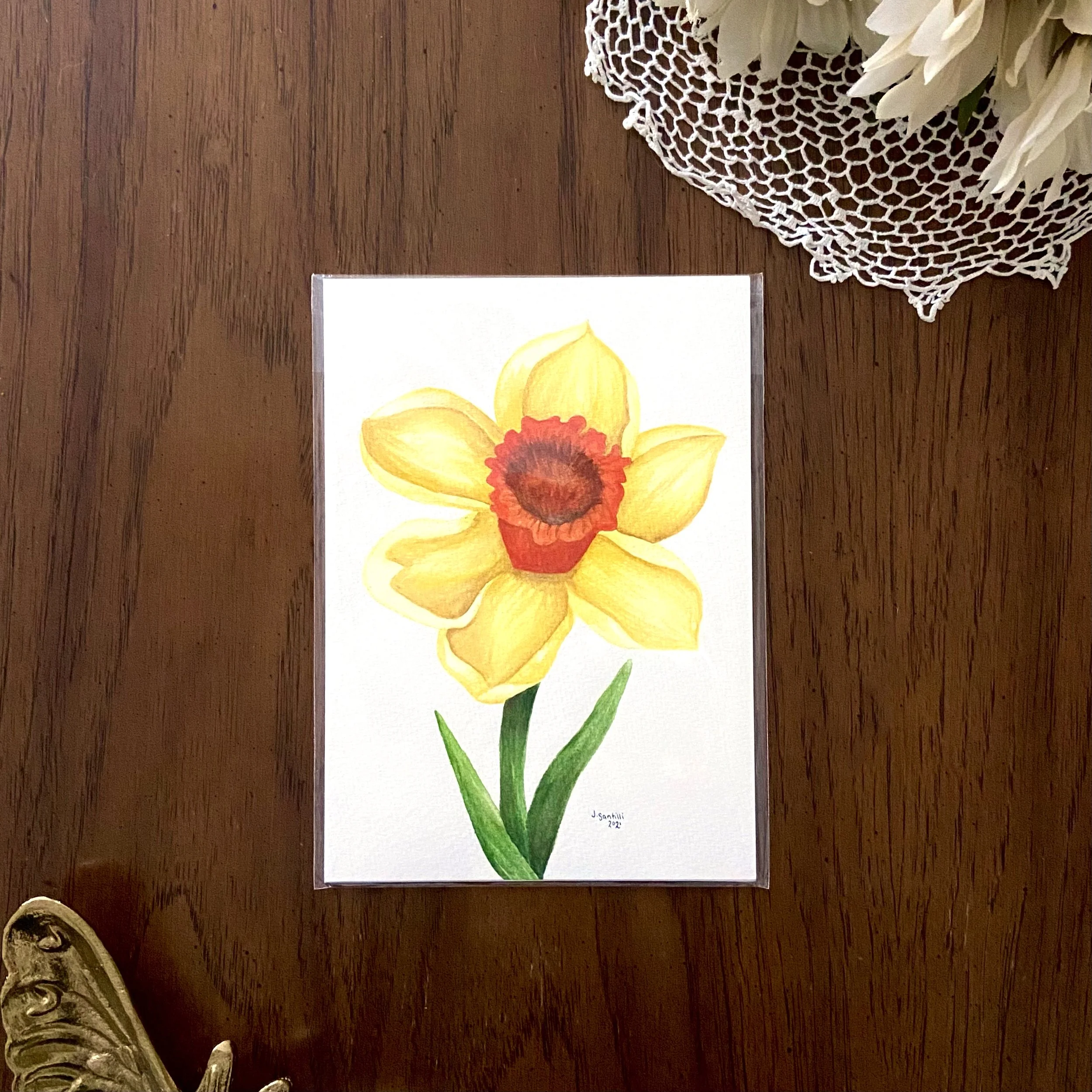 Original Watercolor - Daffodil Two