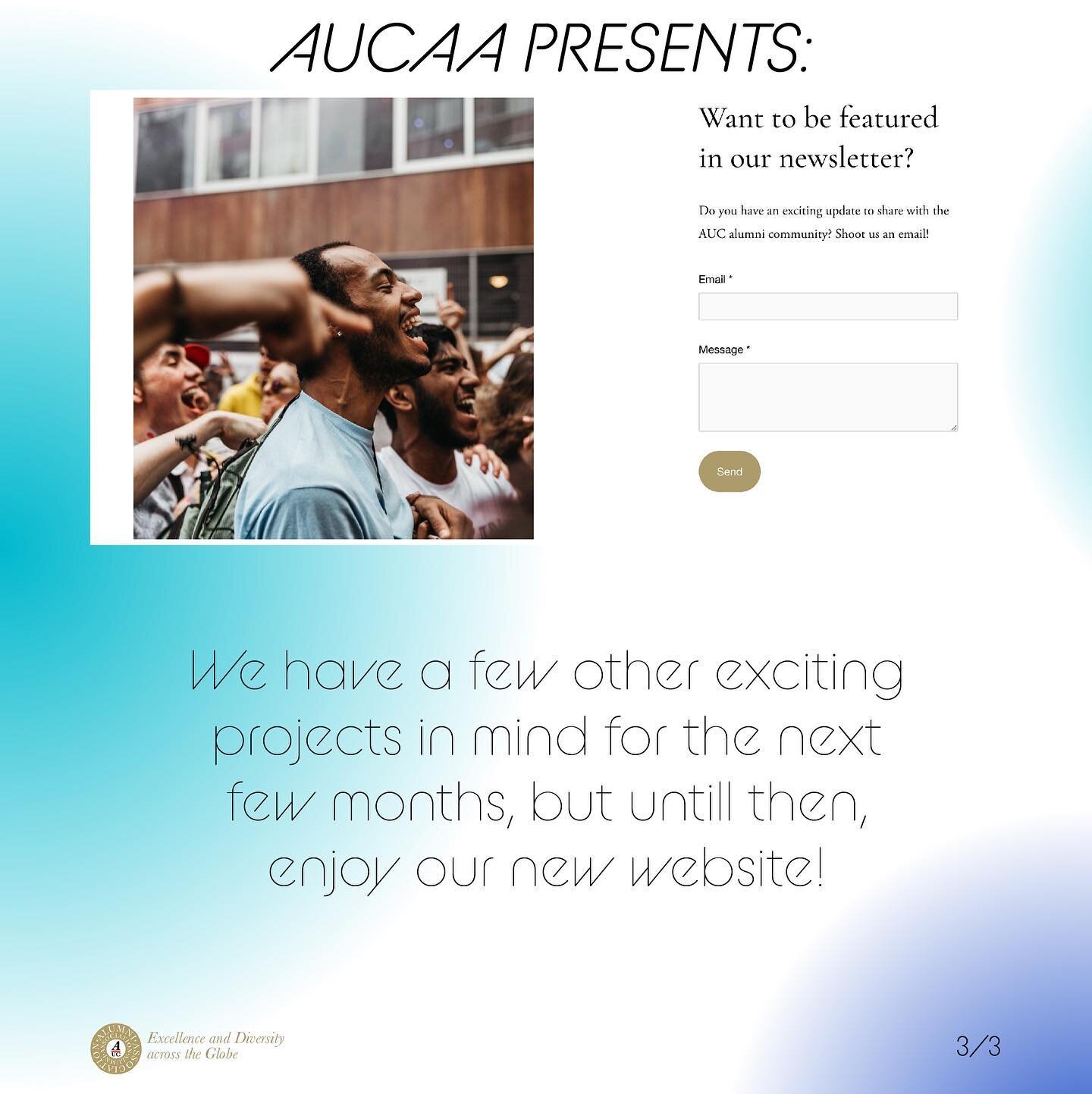 Check out the AUCAA&rsquo;s brand new website! www.auc-aa.com is live RIGHT NOW! 💛✨📱

#AUCAA