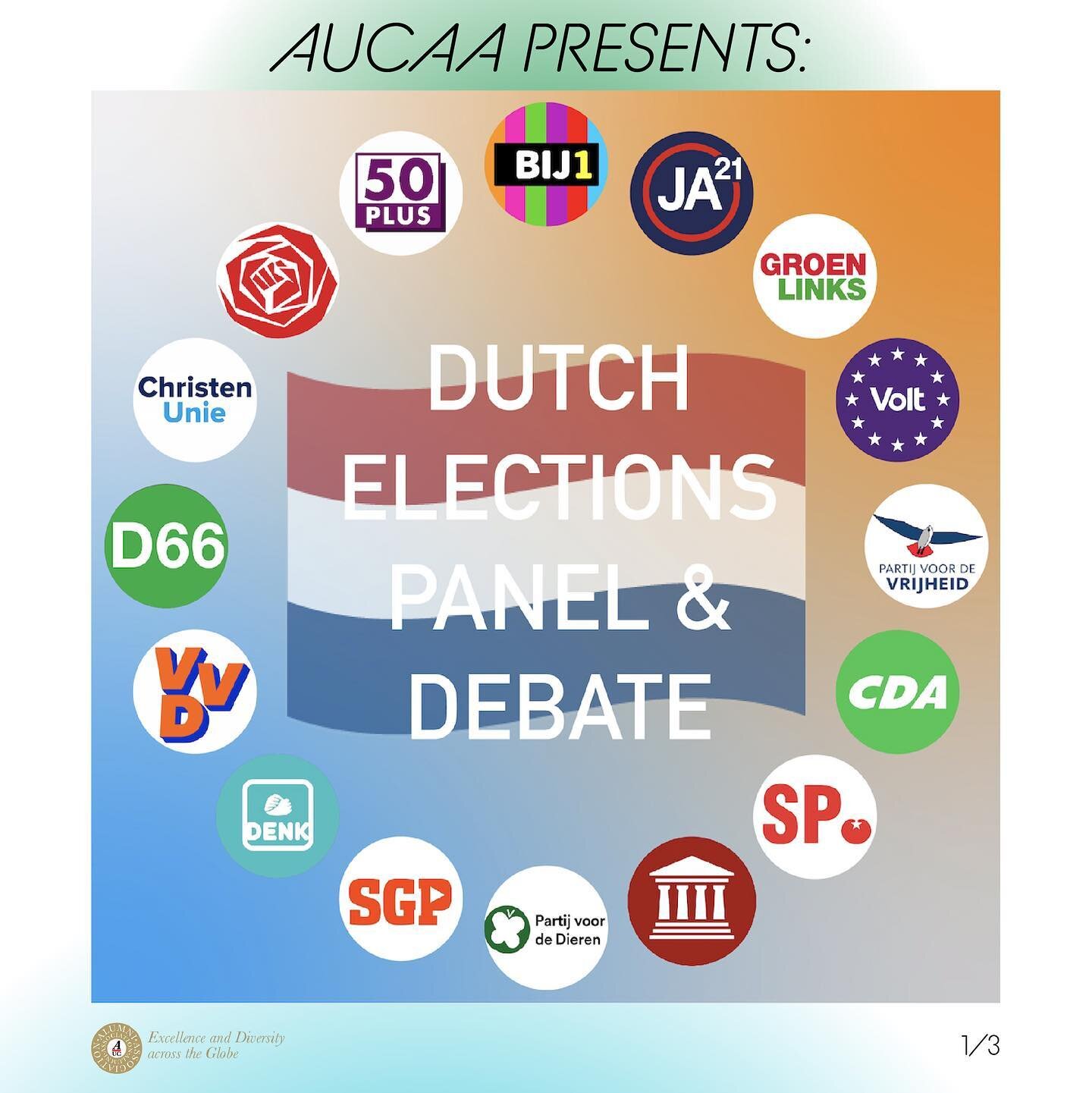 🚨New event alert!🚨

The AUCAA is BACK with yet another political deep dive!⚡️This time we discuss the upcoming Dutch parliamentary elections, important issues, new political parties and more! Our mystery panelists will be anounced very soon... 😉

