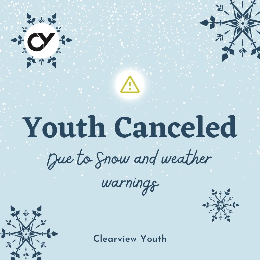 Unfortunately, due to the weather conditions &amp; warnings, we are cancelling our youth gathering for tonight. I generally try to avoid this as much as possible, but we want to make sure that everyone stays safe!

We&rsquo;ll miss see you all, but l