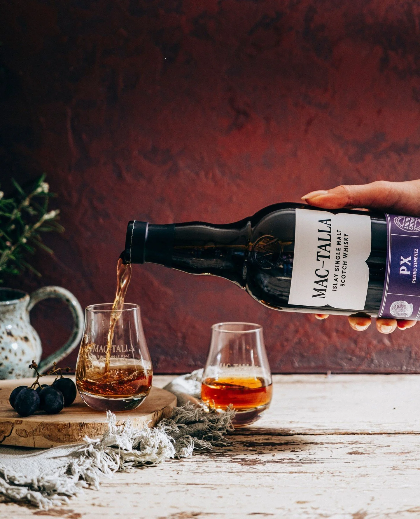Juicy🍇 Smoky🔥 Fruity🍒 Spicy🌶️⁠
⁠
From tomorrow, a new limited edition joins the line-up: Mac-Talla PX.👀⁠
⁠
Sumptuously sweet, balanced with a hint of smoke. Delicious.🥃⁠
-⁠
-⁠
-⁠
-⁠
-⁠
⁠
#islay #mactalla #scotch #whisky #whiskey #maritime #terr