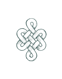 Drawing infinity knot, representing connection