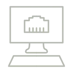 Icon of computer to represent corporate background