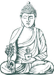 Drawing of Buddha, represeting inner calm and peace