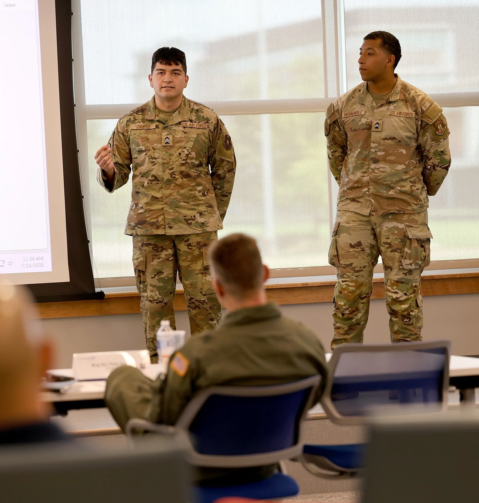 ROTC Cadets discuss counter UAS analysis project