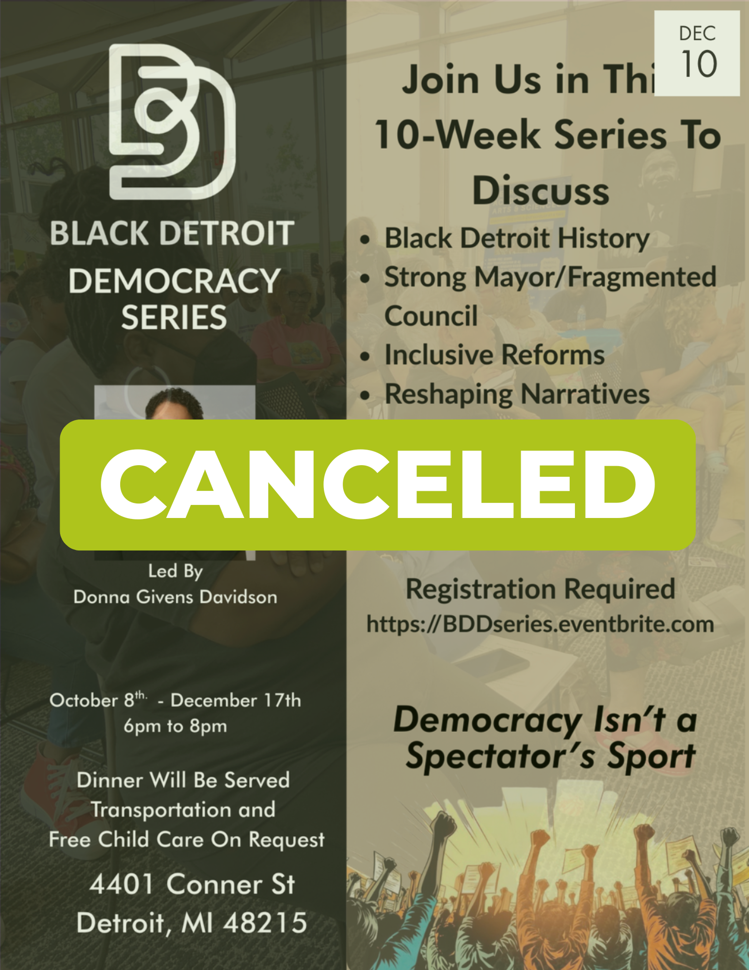 (CANCELED) Black Detroit Democracy Class