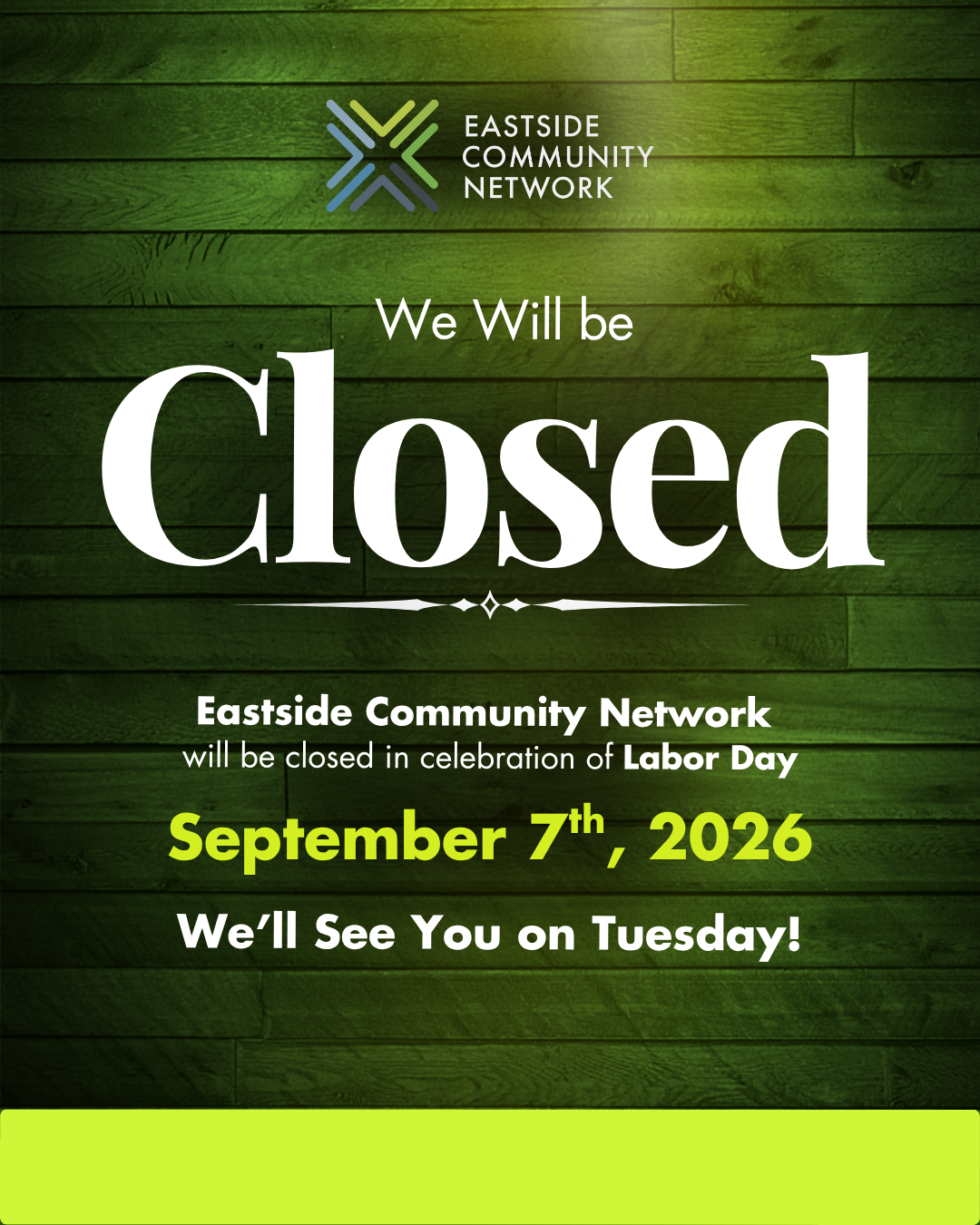 Office Closed: Labor Day