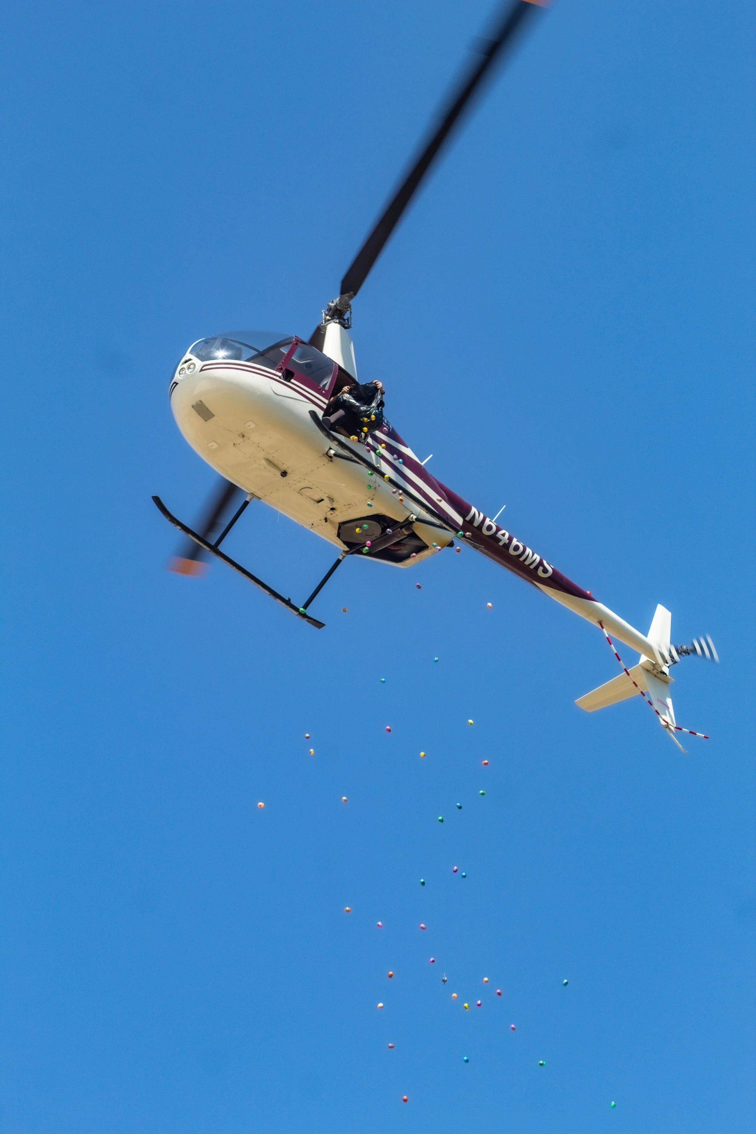 Robinson R-44 Easter egg drop