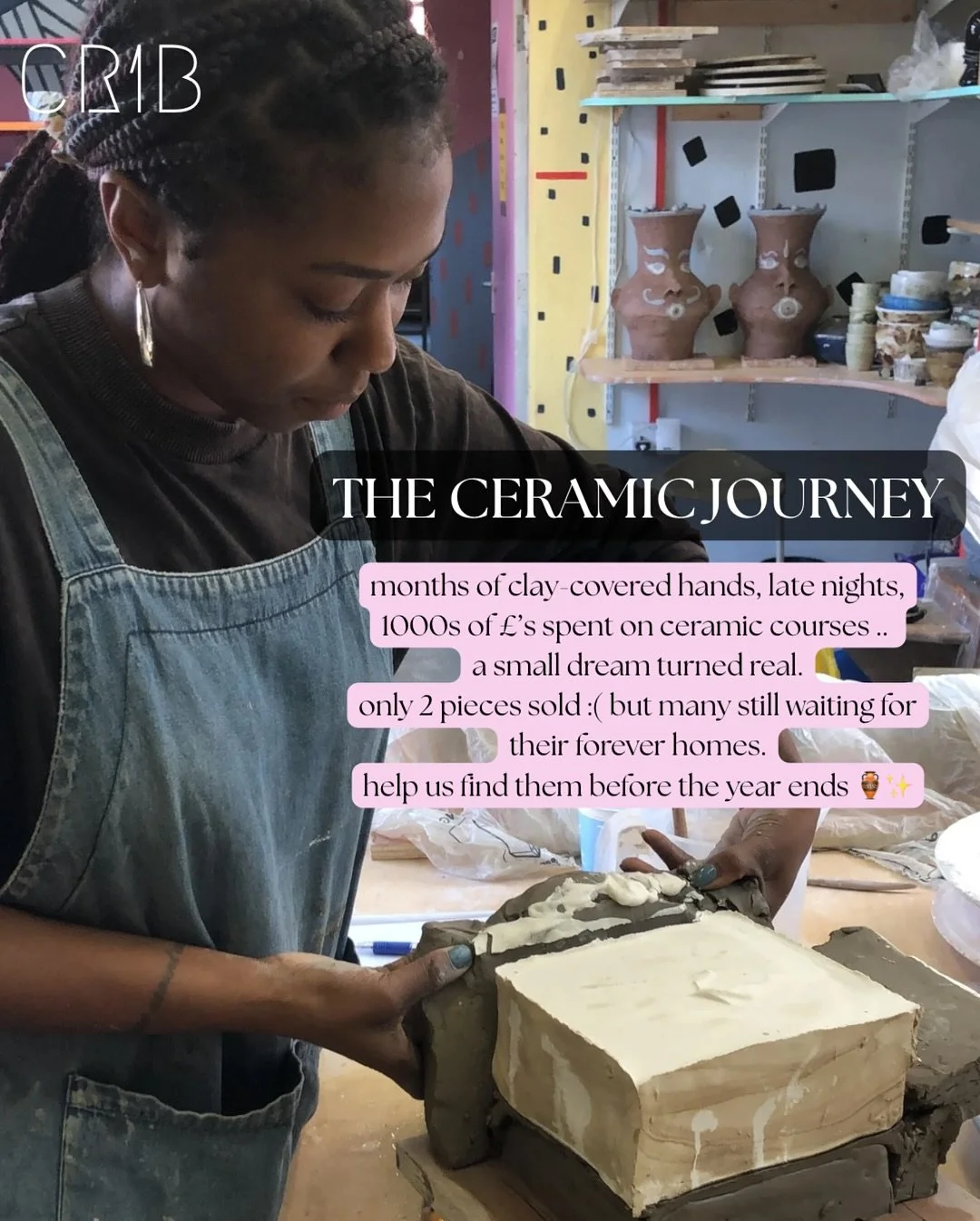 🏺✨ 2021 - 2023 BTS of my ceramic journey, it&rsquo;s been real. late nights, clay covered clothes, monthssss of ceramic courses, 1000s of pounds spent .. and ONLY 2 pieces sold 😳🥺 

right now we&rsquo;ve got shelves full of hand pulled ceramics ju