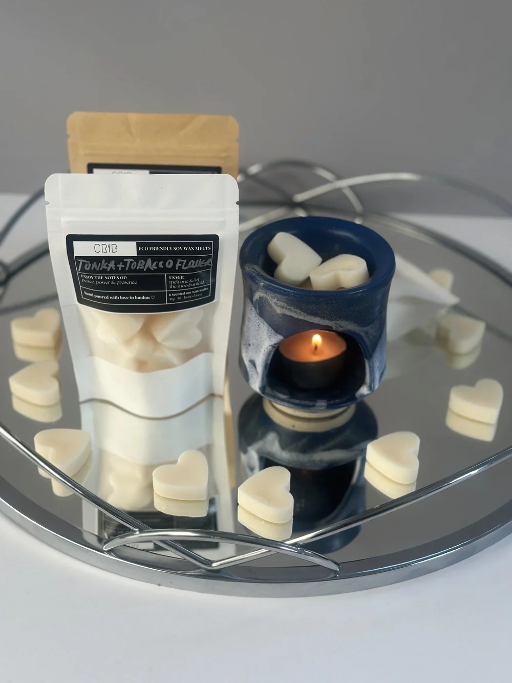 tobacco flower wax melts Road scented 2.5 oz. soy melt 3.5 oz / 99 g coconut wax melt cubes Melts are hand poured in small batches and may have slight variations. The Tobacconist Wax Melts |