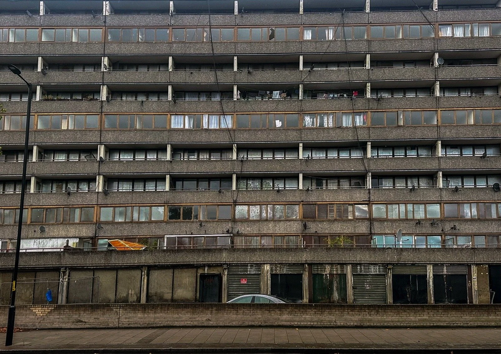 Wendover block on the Aylesbury Estate in 2025. All but 11 residents (lease holders and council tenants) have been removed.