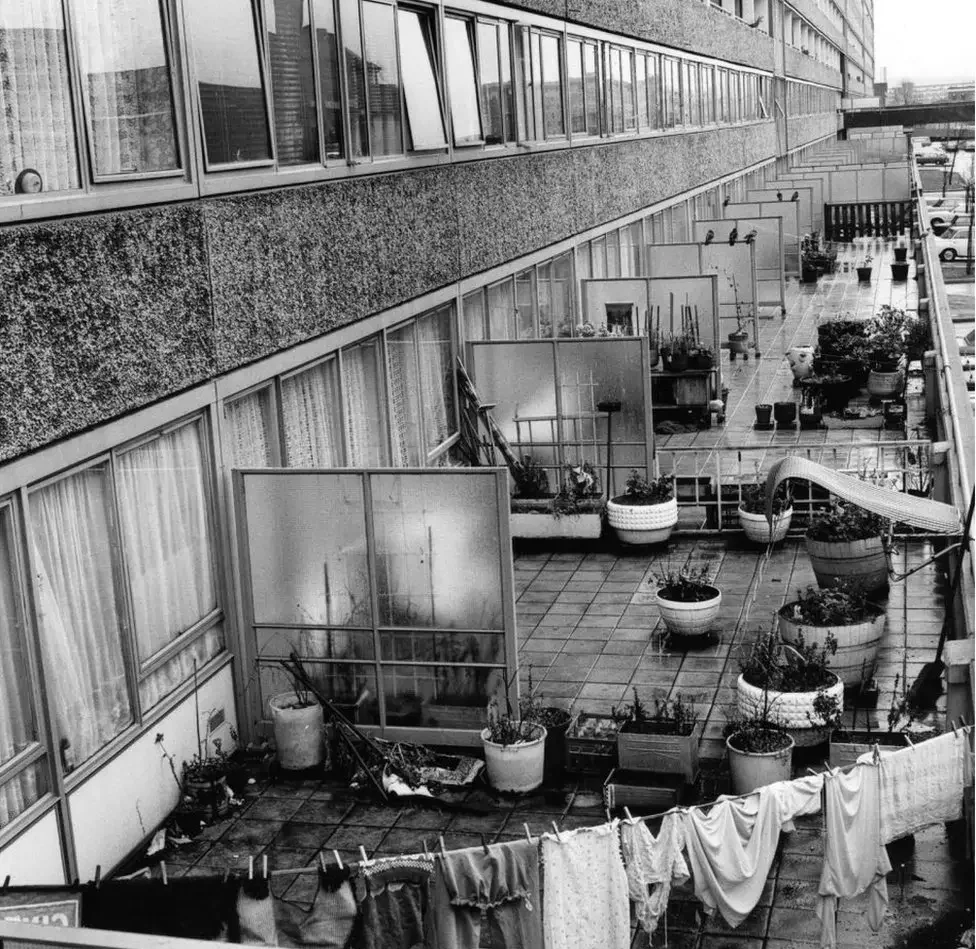 A row of balconies in 1978.