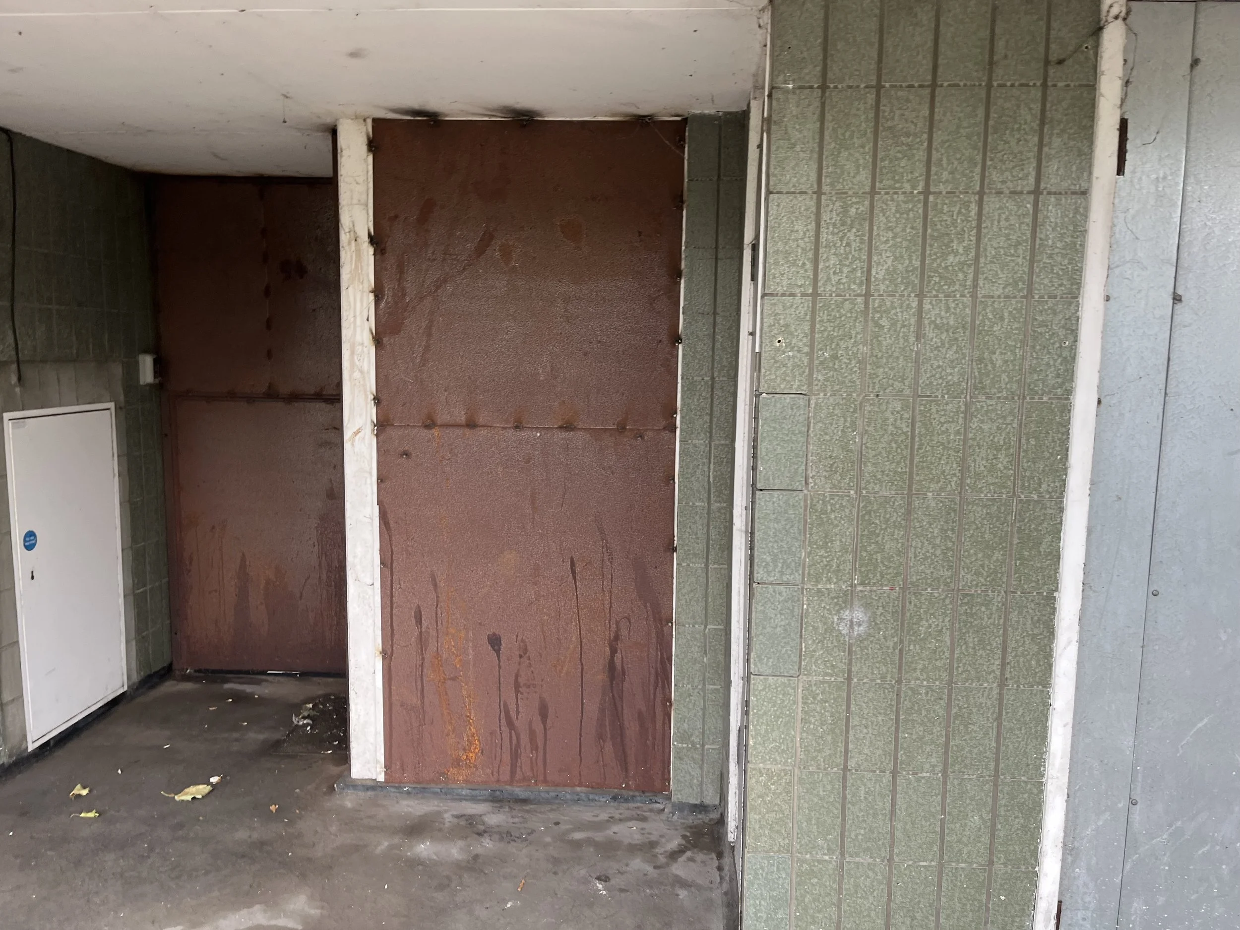 All uninhabited flats are welded shut
