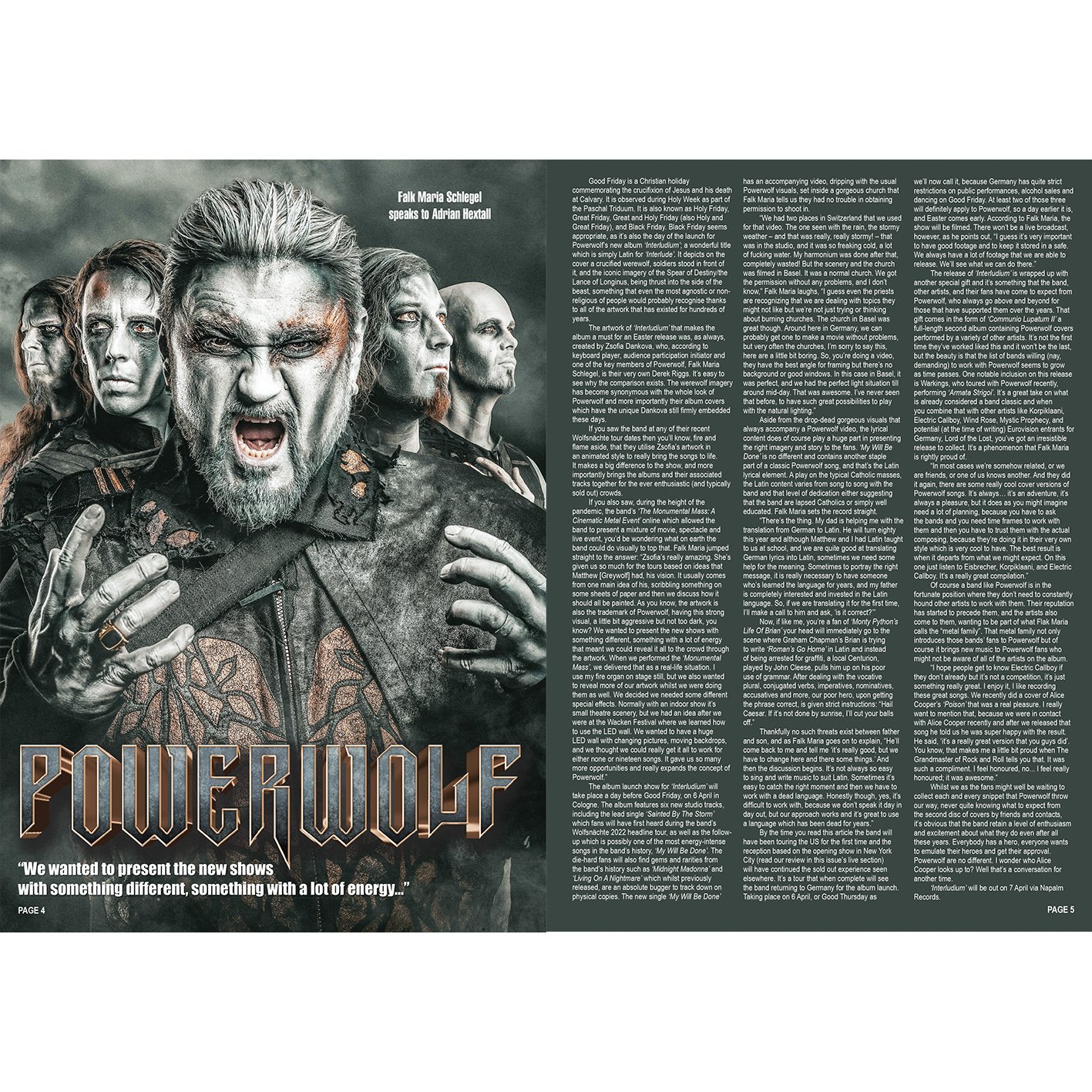 POWERWOLF to Release New Album, Interludium, on Good Friday, April 7, 2023  - All About The Rock