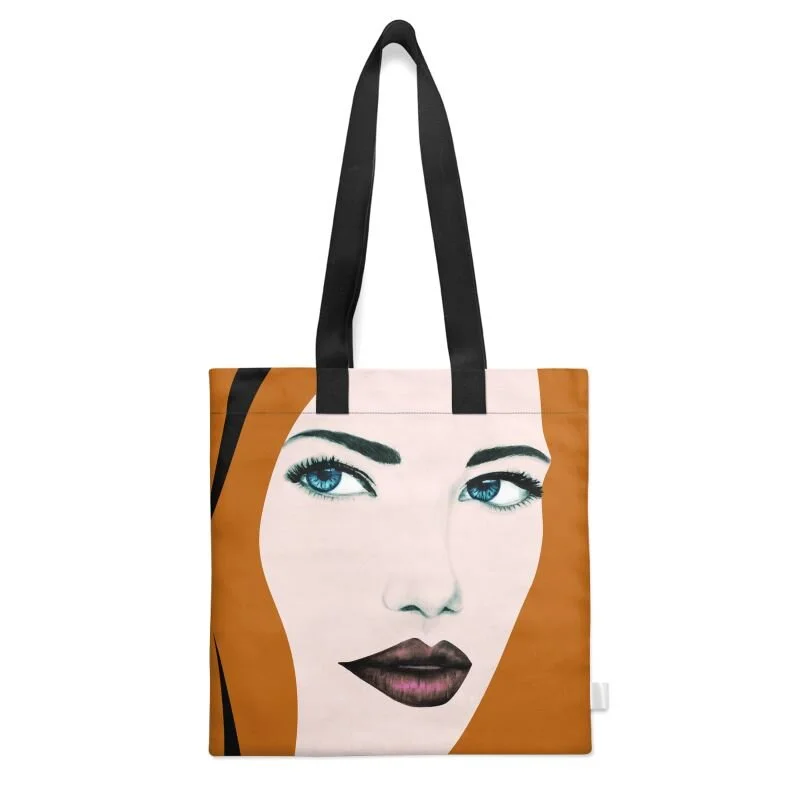 SUZI M Tiger Lily Organic Cotton Canvas Tote Bag Suzi M
