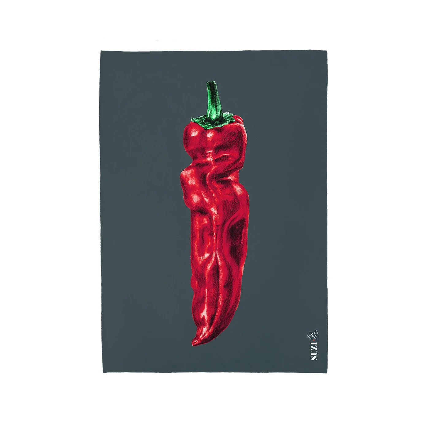 Suzi-M-Pepper-Dark-green-red-Tea-towel.jpg