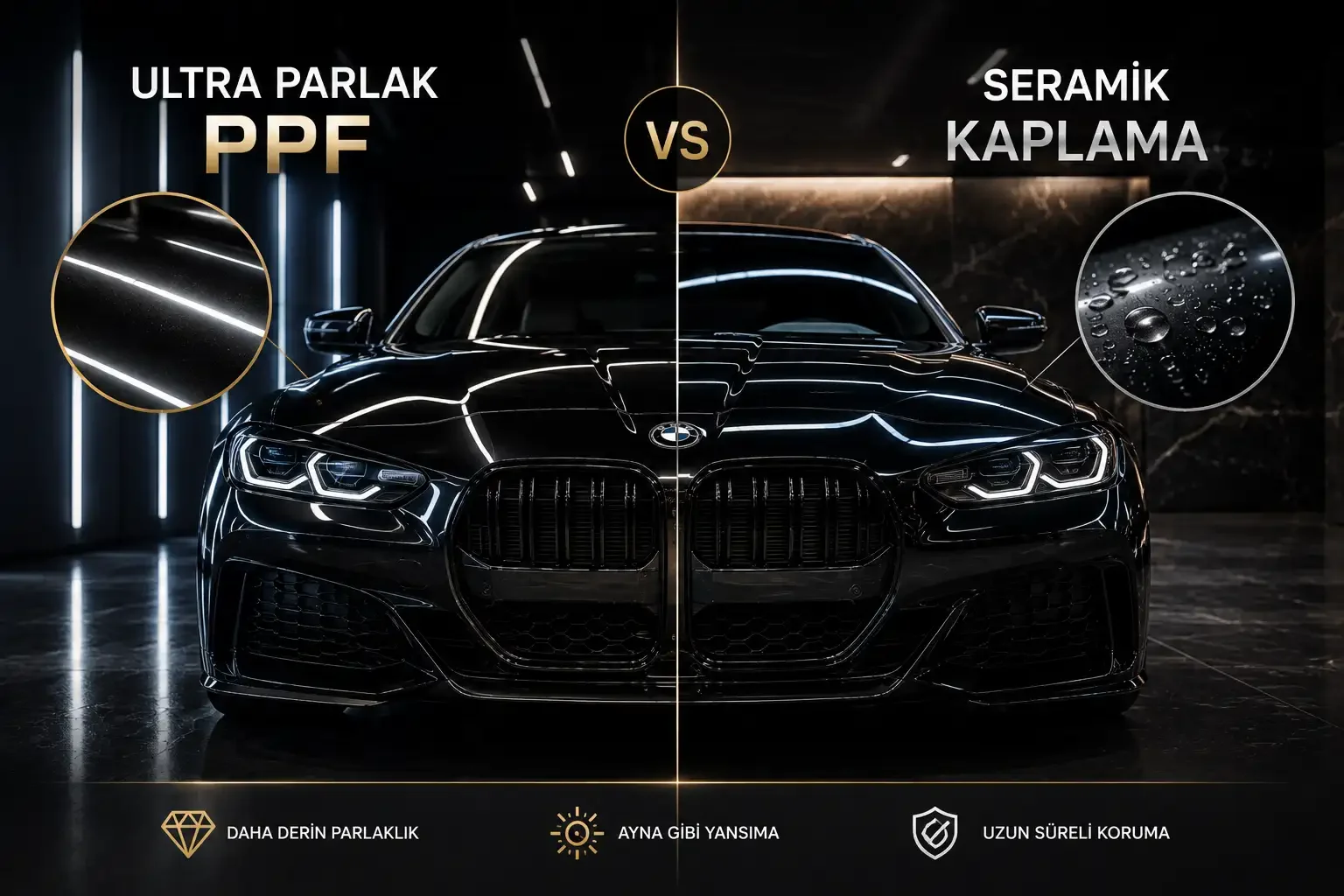 Ultra Parlak PPF mi Seramik Kaplama mı? Hangisi Daha Parlak?