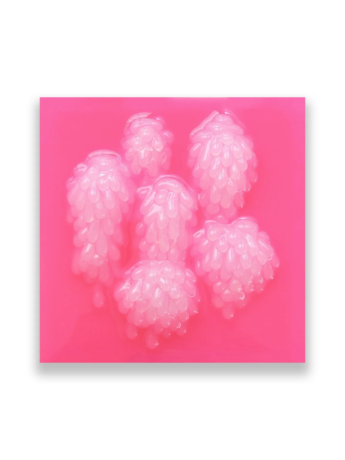 Mini Pink Glow Glue Baby Mixed Media Art — Brigitte Coovert Art