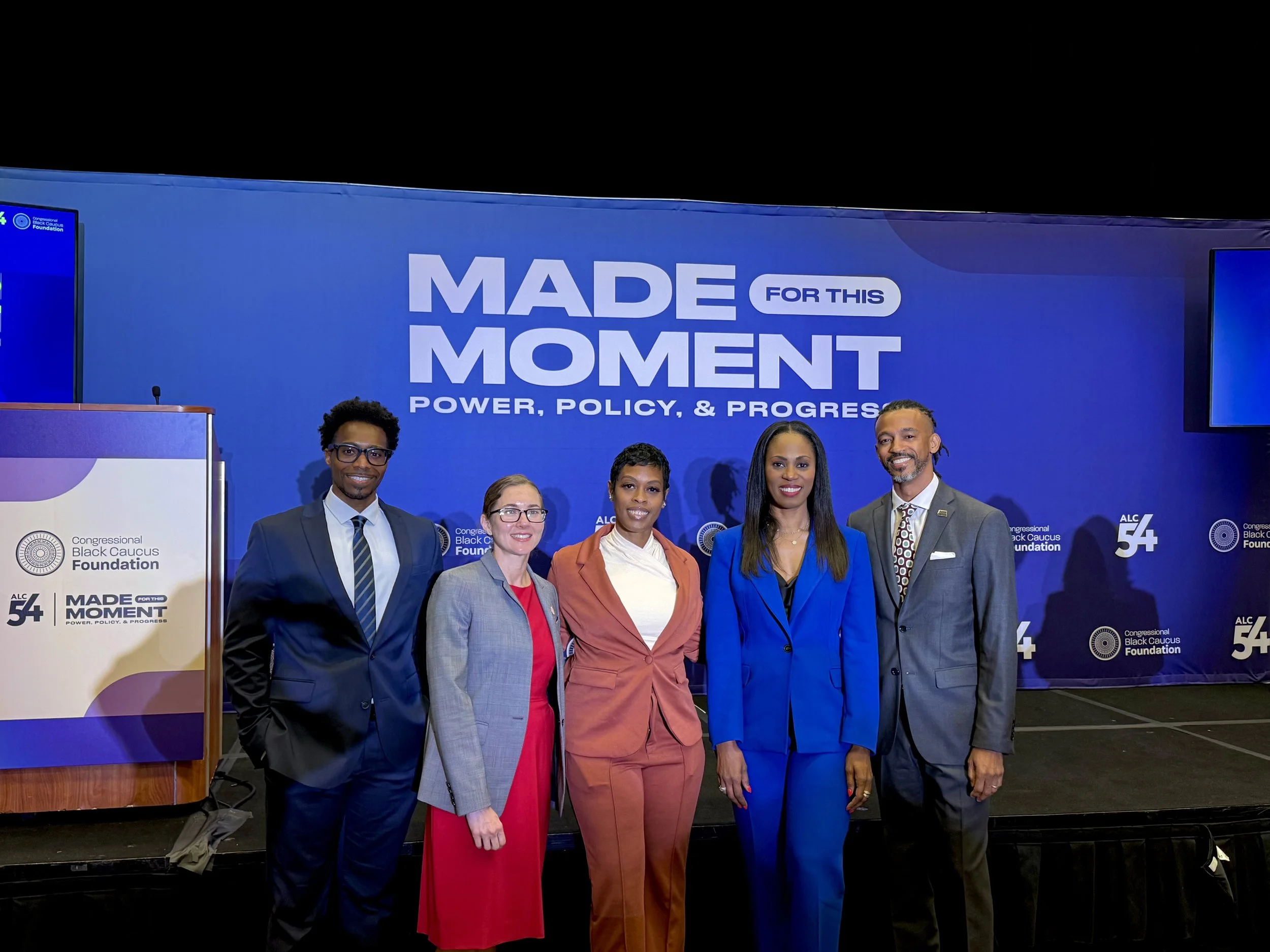 Dr. Ashley M. Stewart at the 'Made for this Moment Power, Policy, & Progress' event for the Congressional Black Caucus Foundation and other organizations.