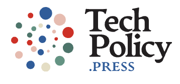 Logo of Tech Policy Press featuring colorful dots and the text 'Tech Policy PRESS'.