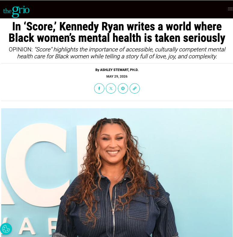 Dr. Ashley M. Stewart article on Kennedy Ryan's Score book 2026