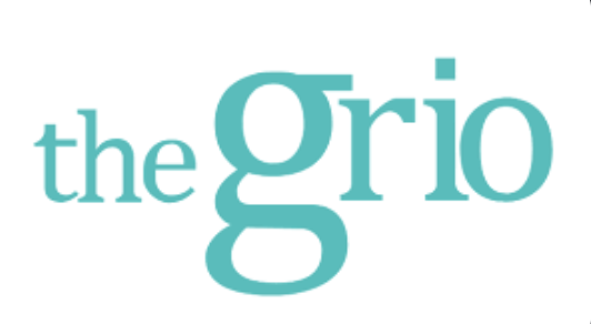 Logo with the words "the grio" in teal text.