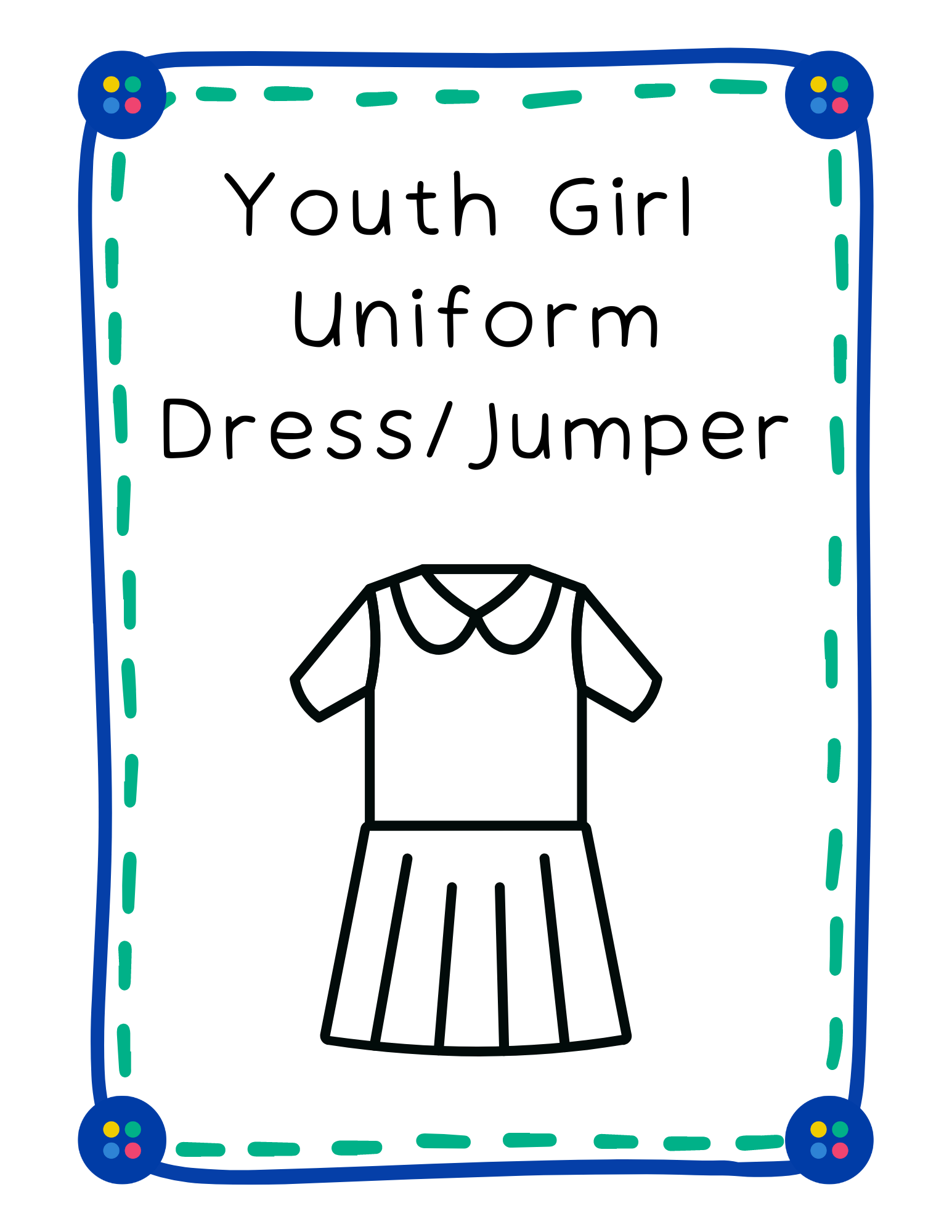 Youth Girl Uniform Dress/Jumper - DP